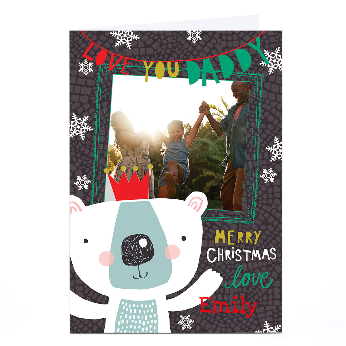 Photo Bev Hopwood Christmas Card – Love You Daddy