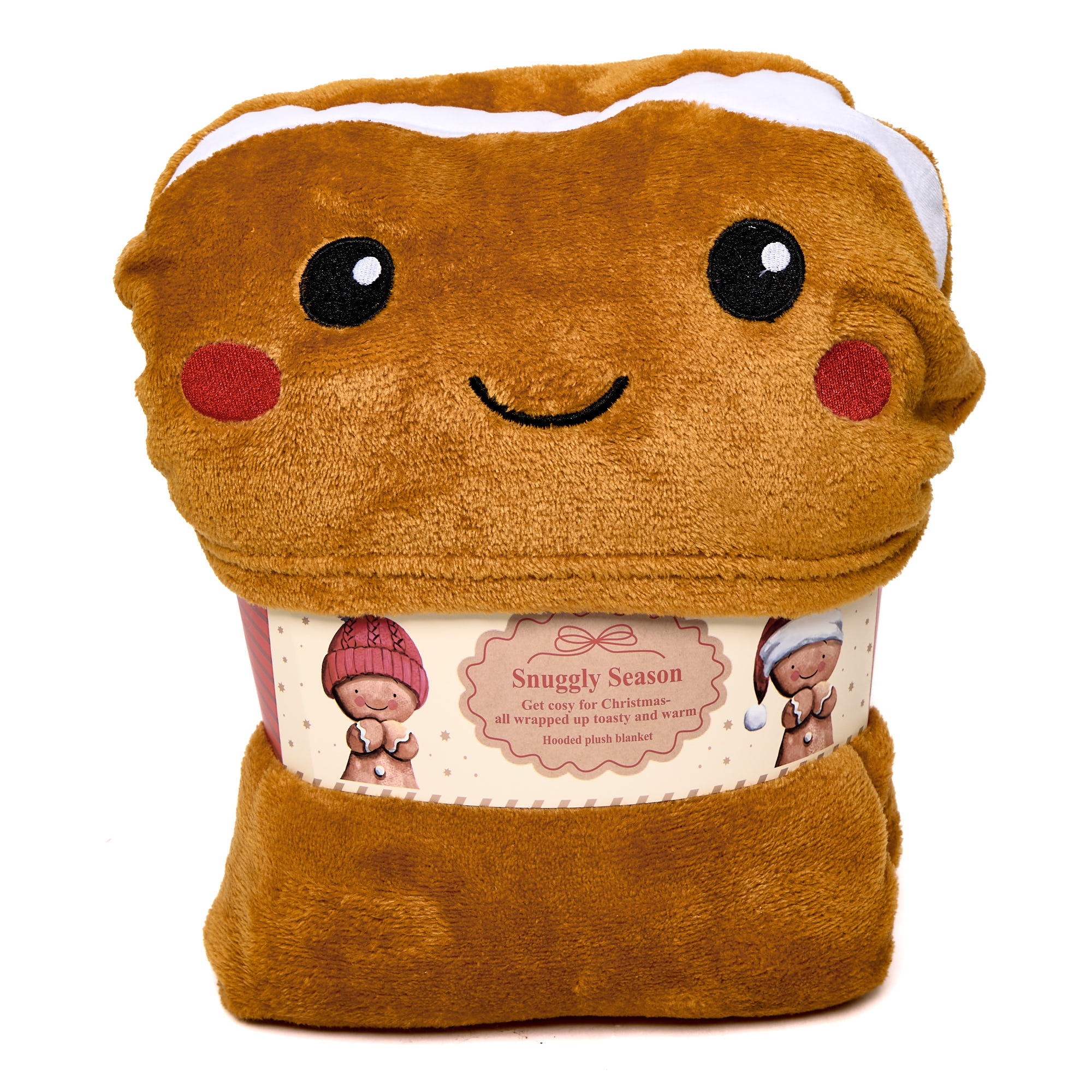 Snuggly Season Hooded Plush Blanket