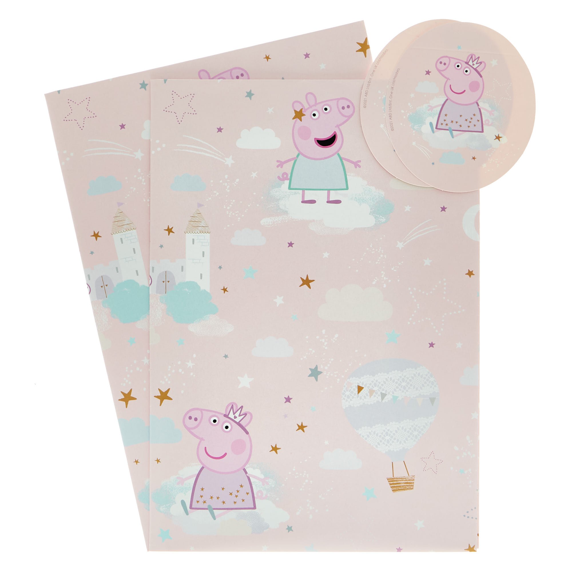 Peppa Pig Gift Wrap - 2 Sheet & 2 Tags