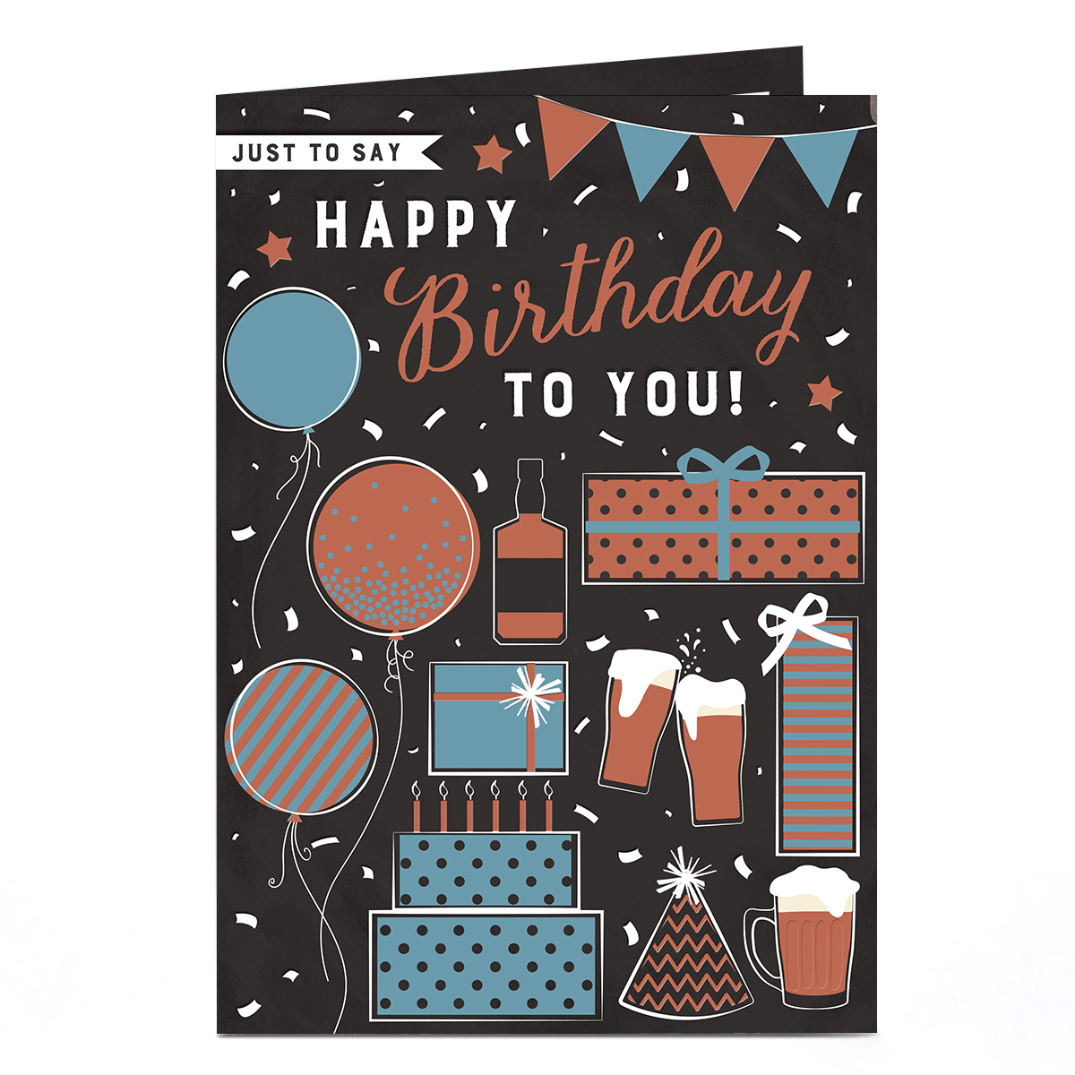 Birthday Card - Balloons & Gifts