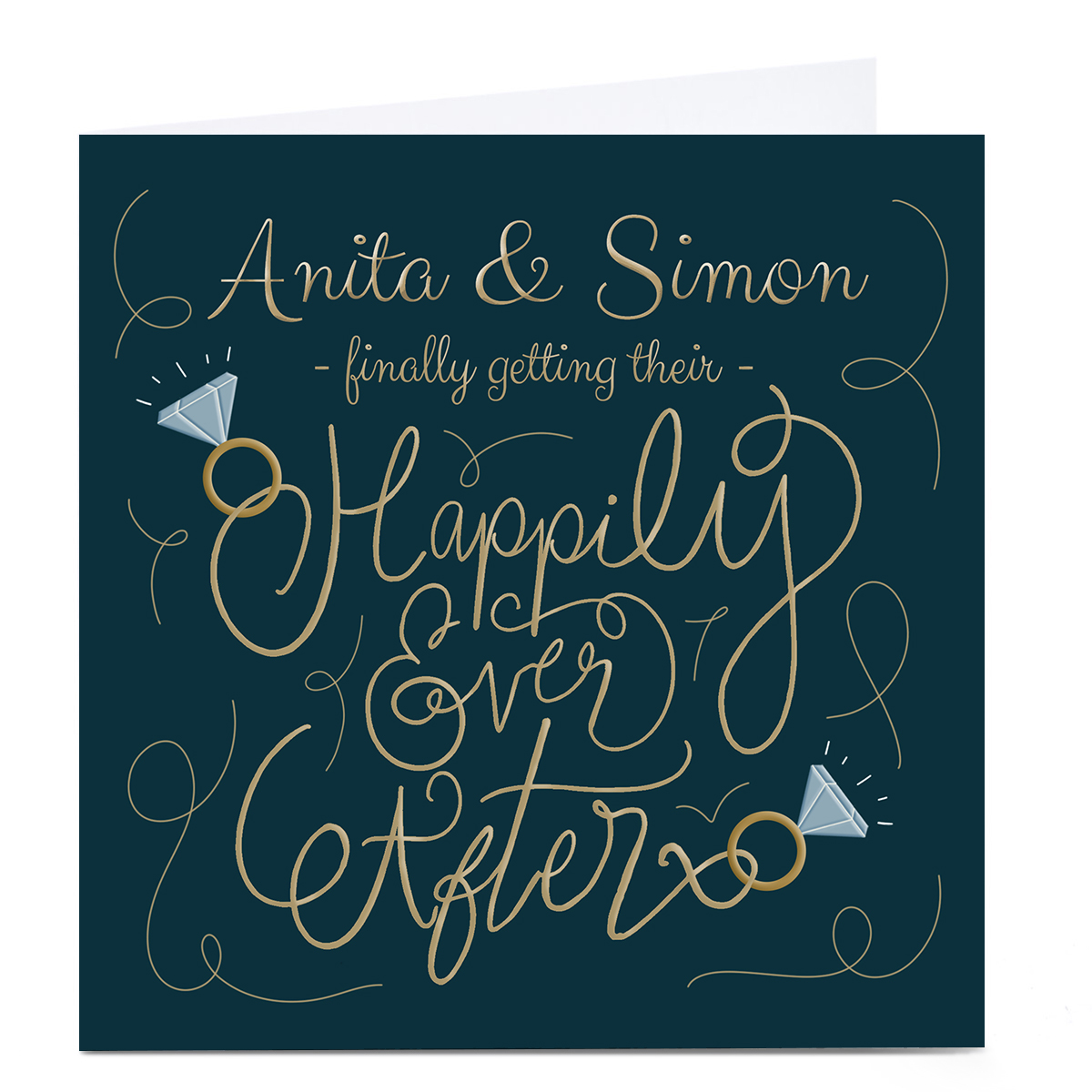 Personalised  Wedding Card - Finally Happily Ever After