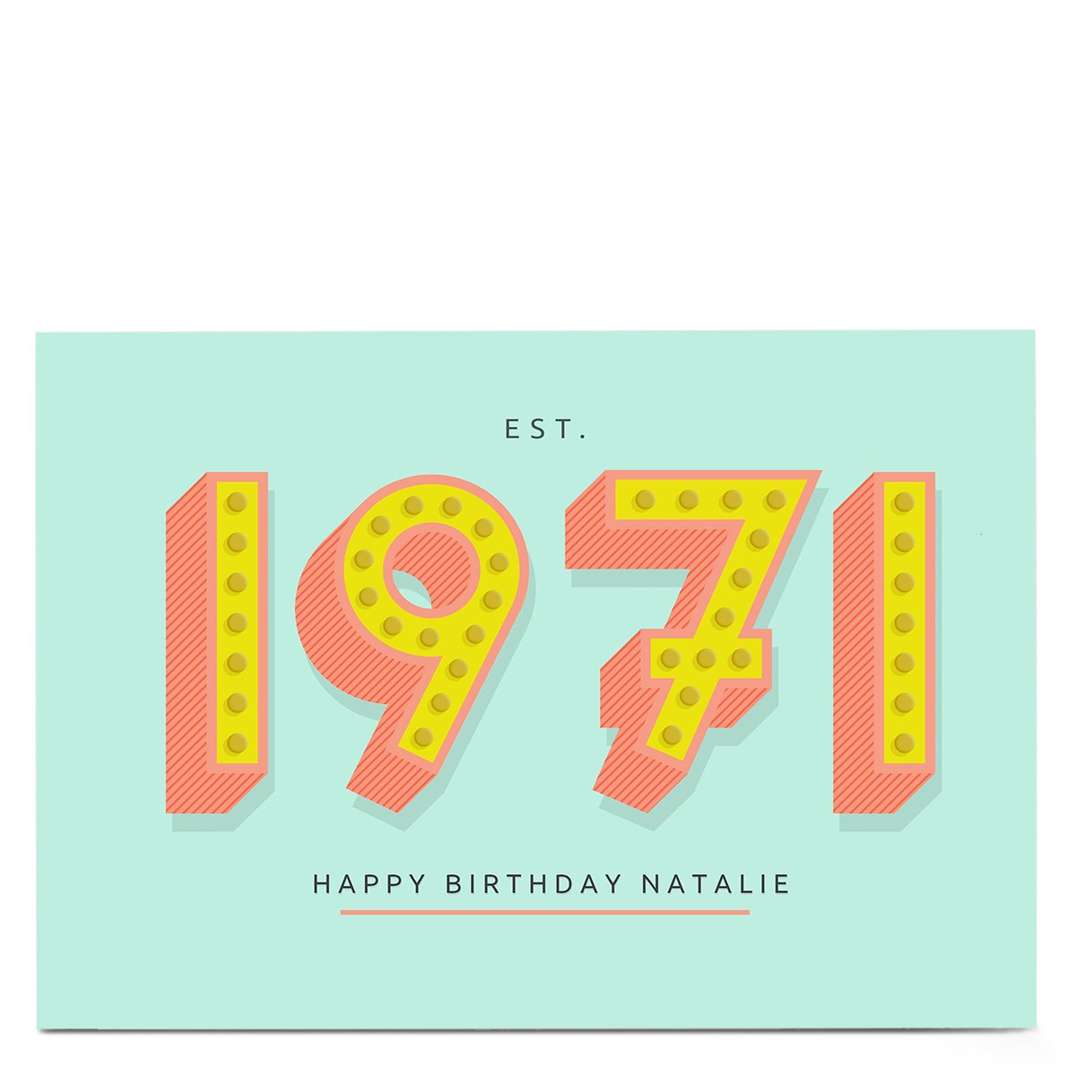 Personalised Birthday Card - Est. 1971