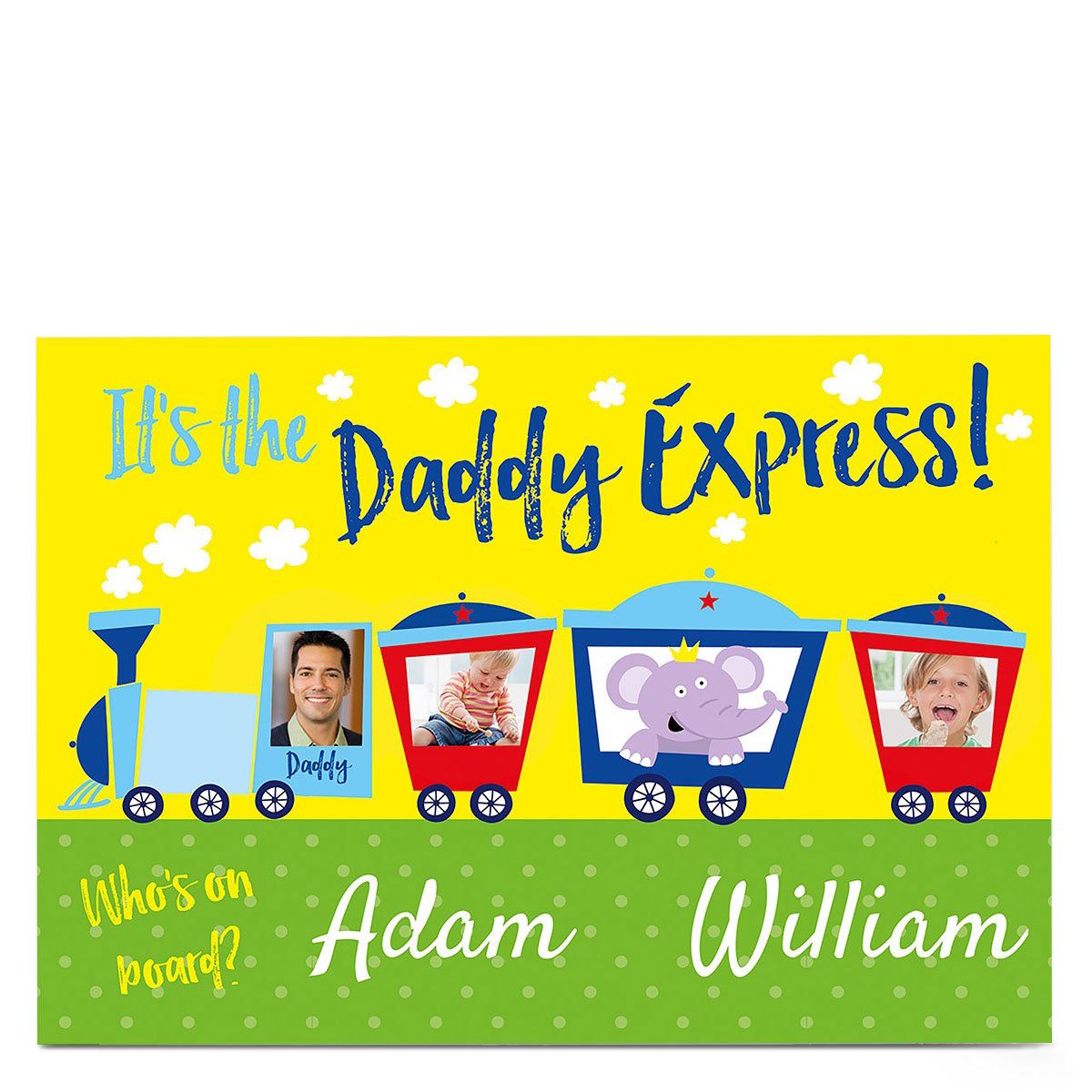 Photo Card - The Daddy Express - Two Names