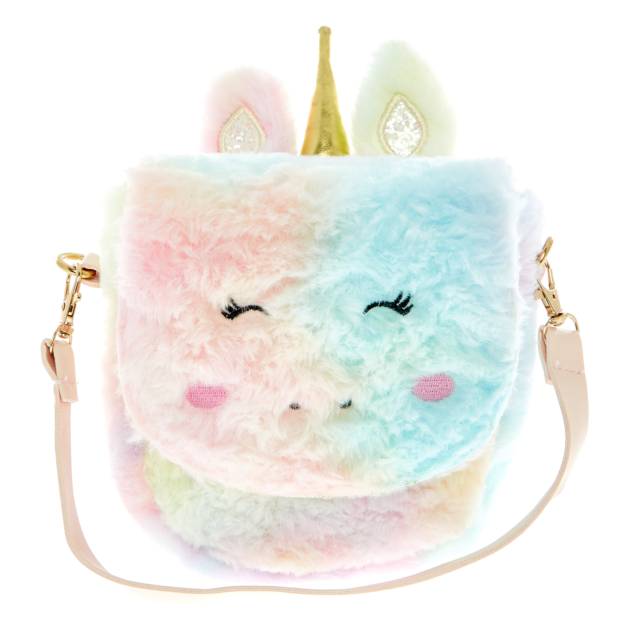 Rainbow Unicorn Fluffy Handbag For Kids