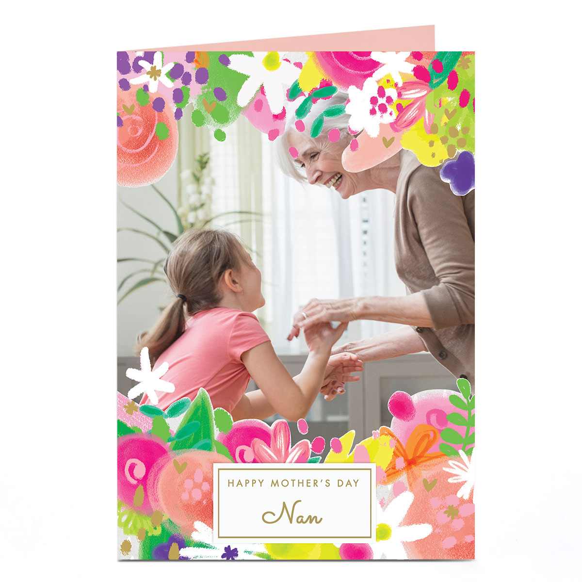 Photo Mother's Day Card - Floral Edges