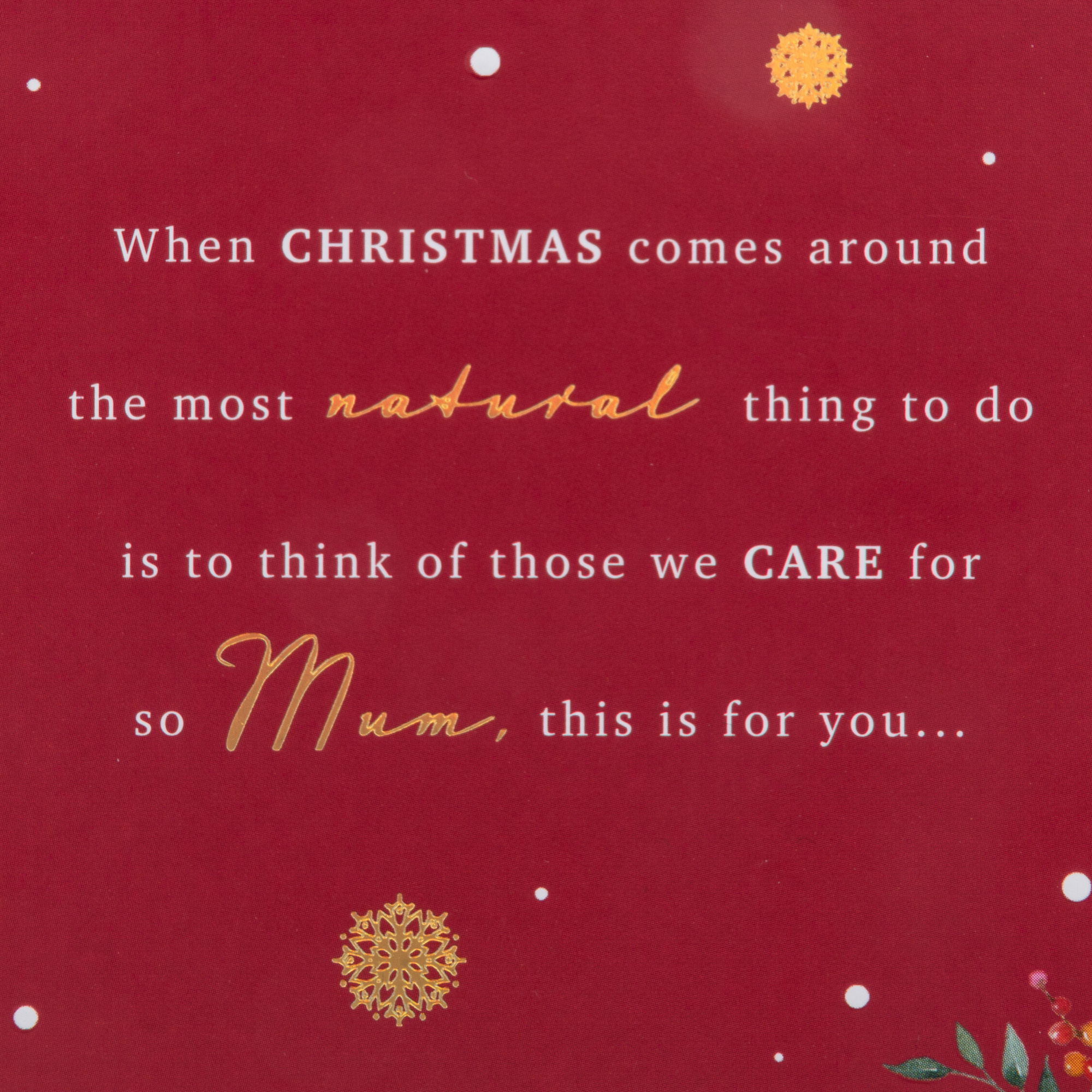 Christmas Card - Mum, This Is For You...