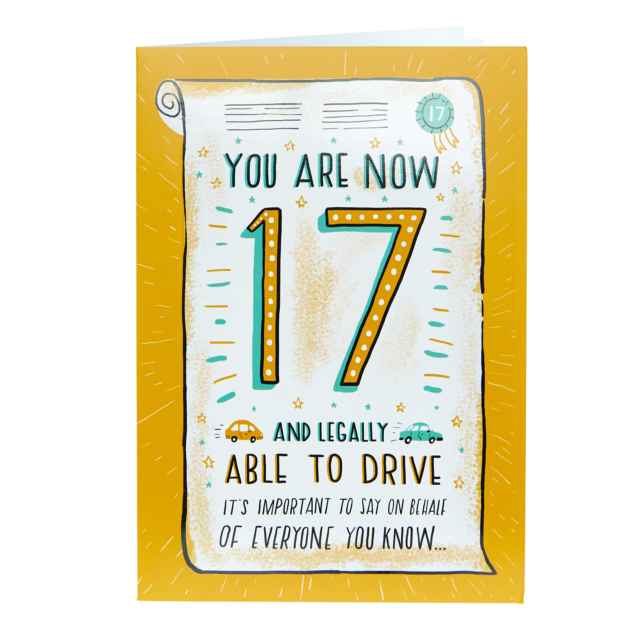 17th Birthday Card - Able to Drive