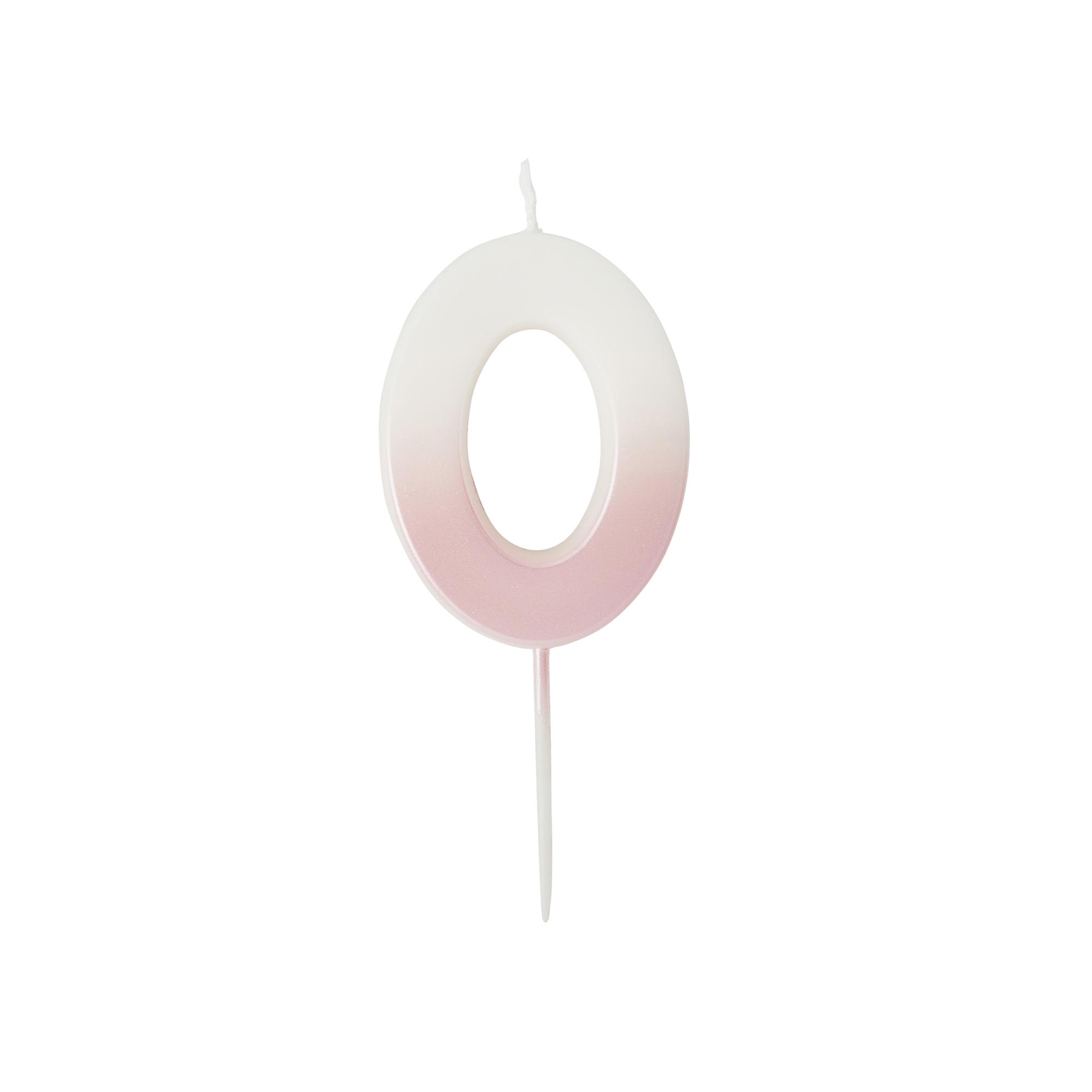 Pink Ombre Number Cake Candle (0-9)
