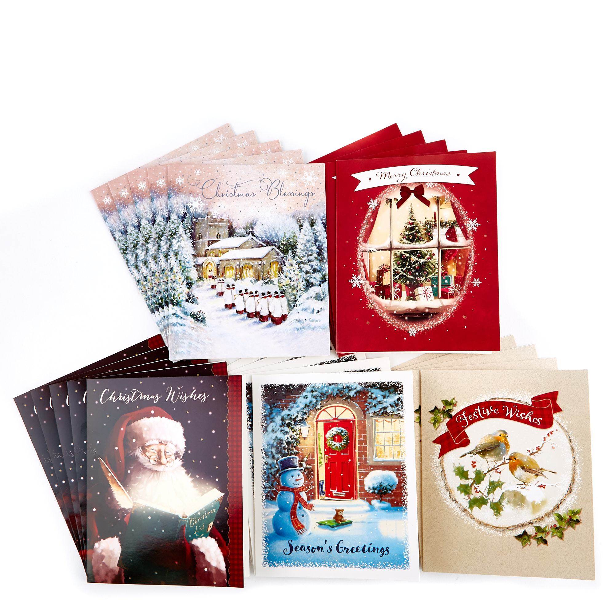 Buy Boxed Value Christmas Cards Pack of 30 for GBP 1.79 Card Factory UK