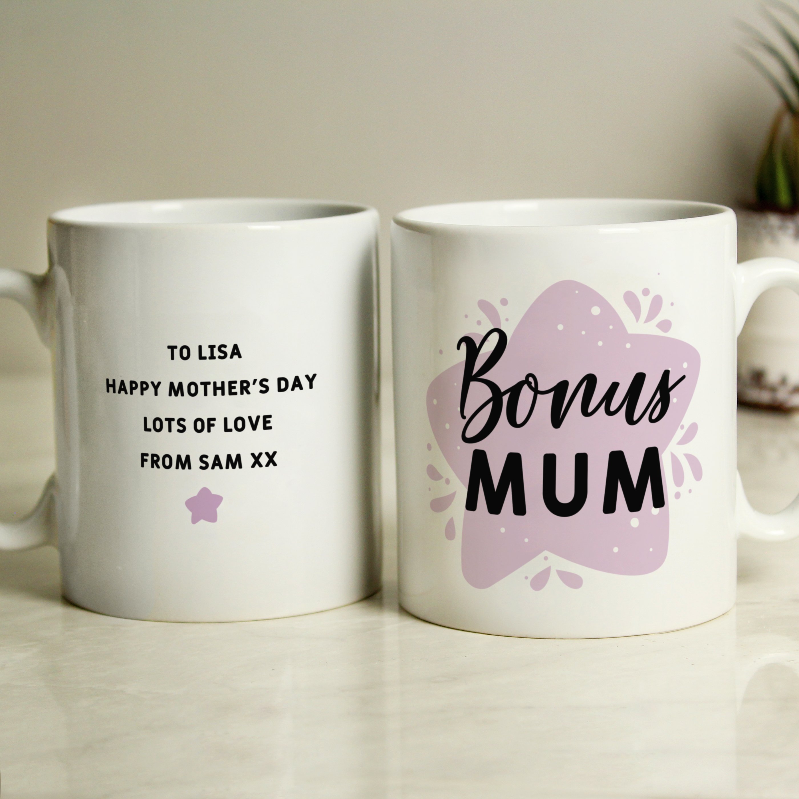 Personalised To My Bonus Mum Mug