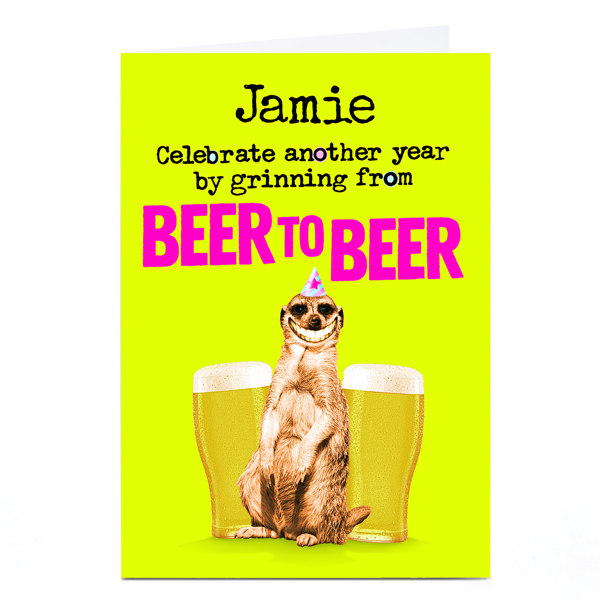 Personalised PG Quips Card - Beer To Beer 