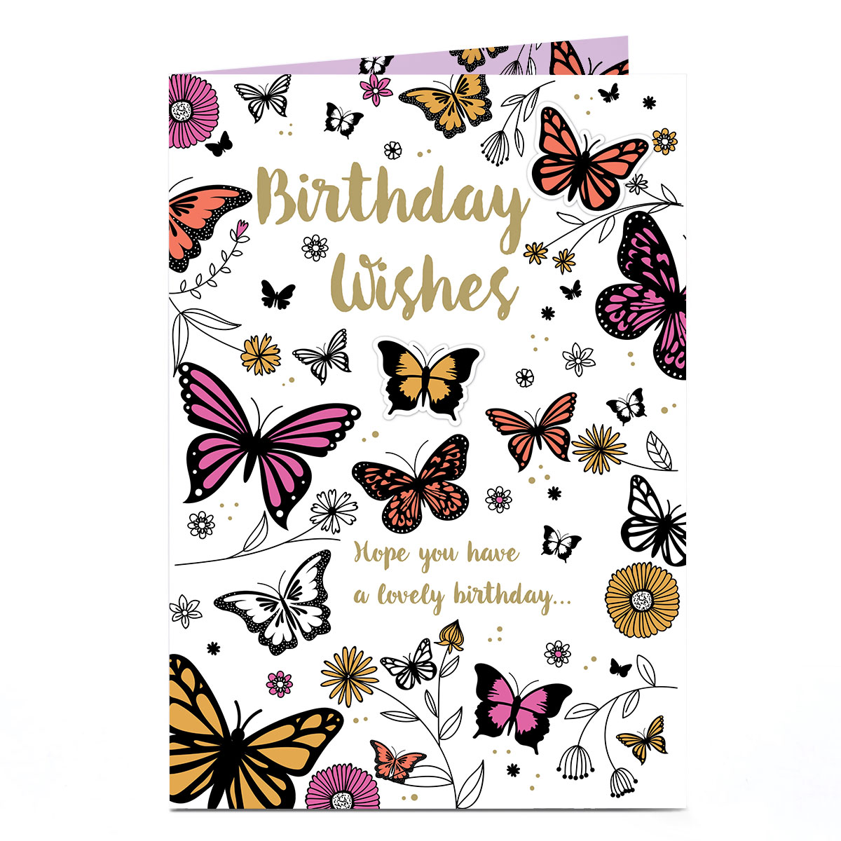 Birthday Card - Autumnal Butterflies