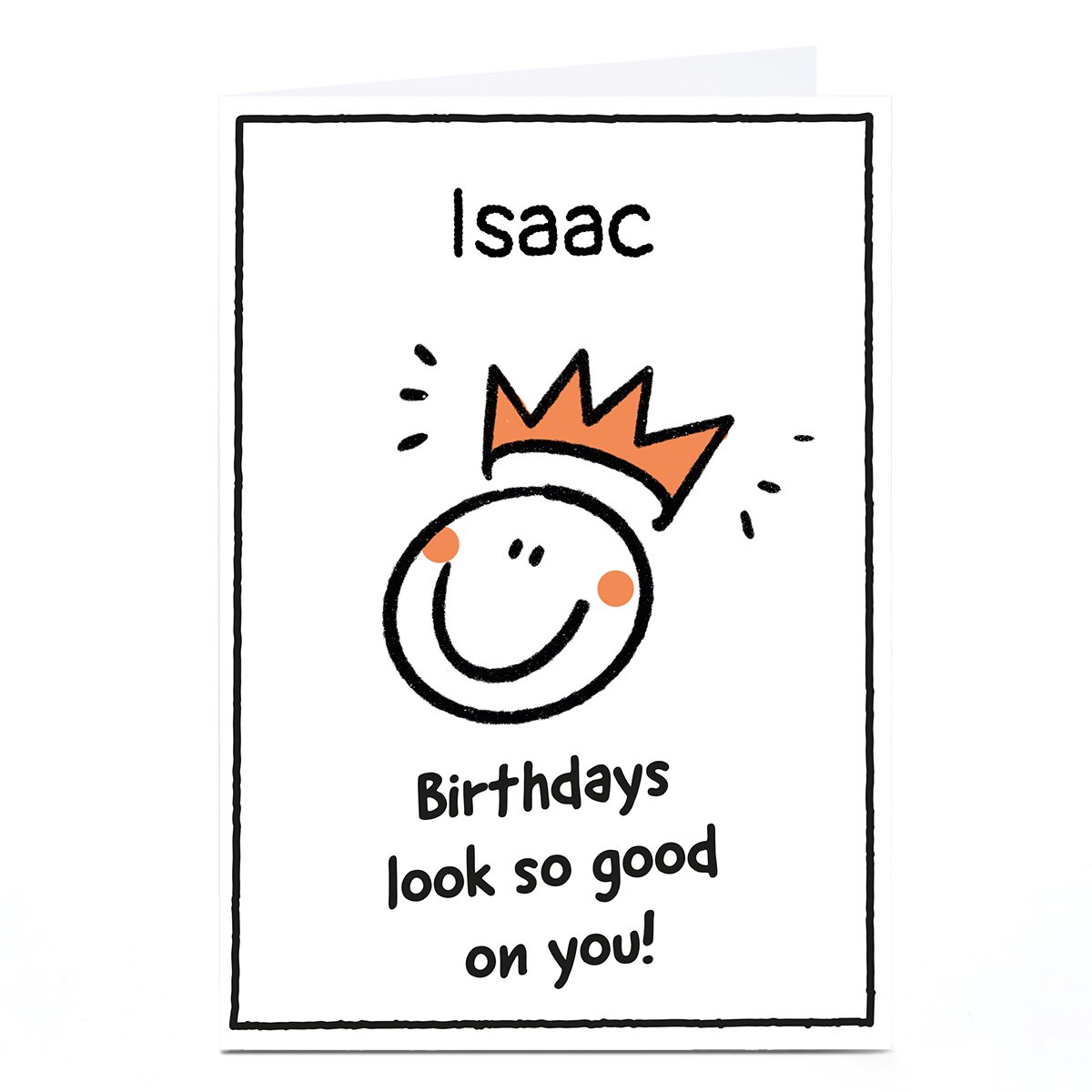 Personalised Scrawls Birthday Card - Look So Good