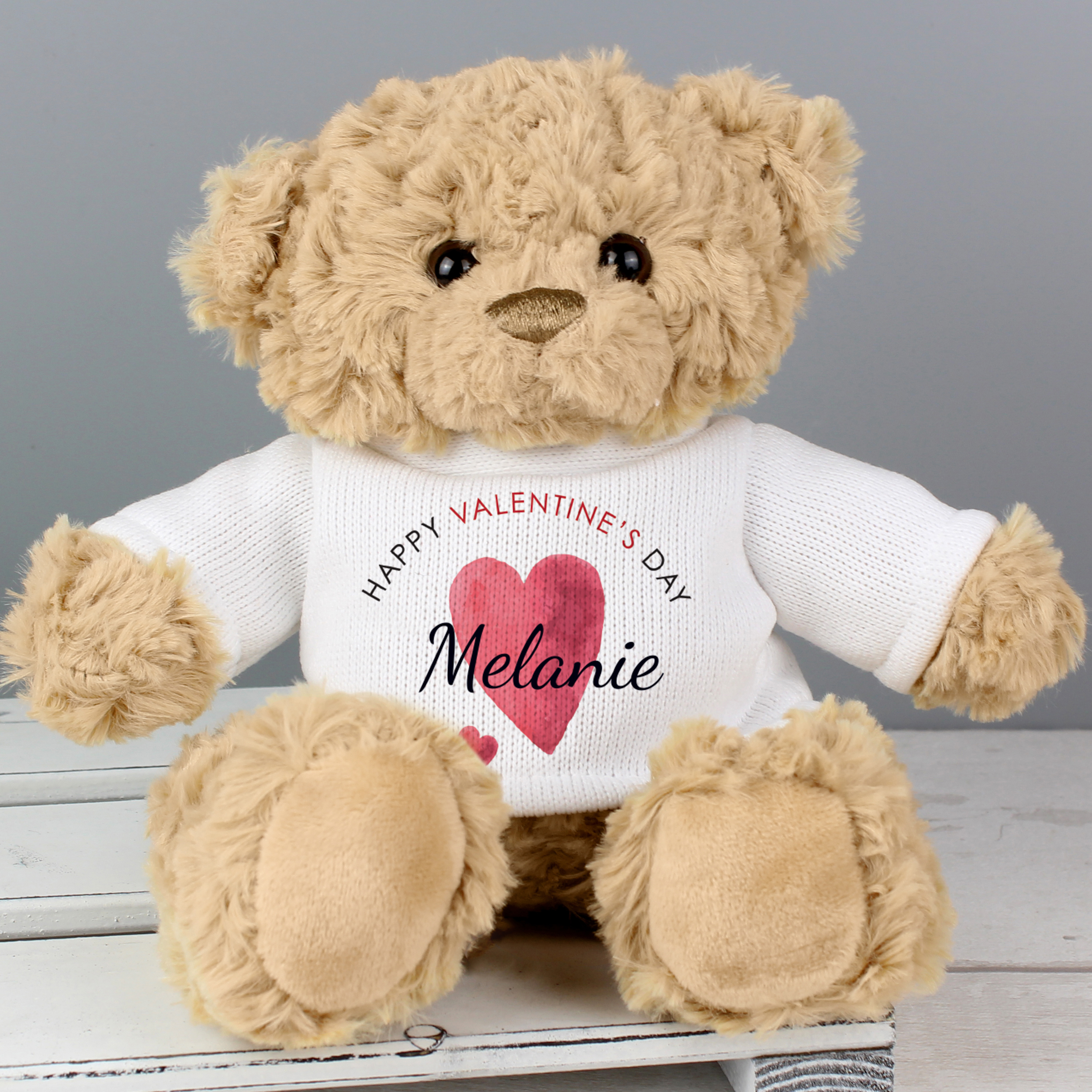 Personalised Happy Valentine's Day Teddy Bear