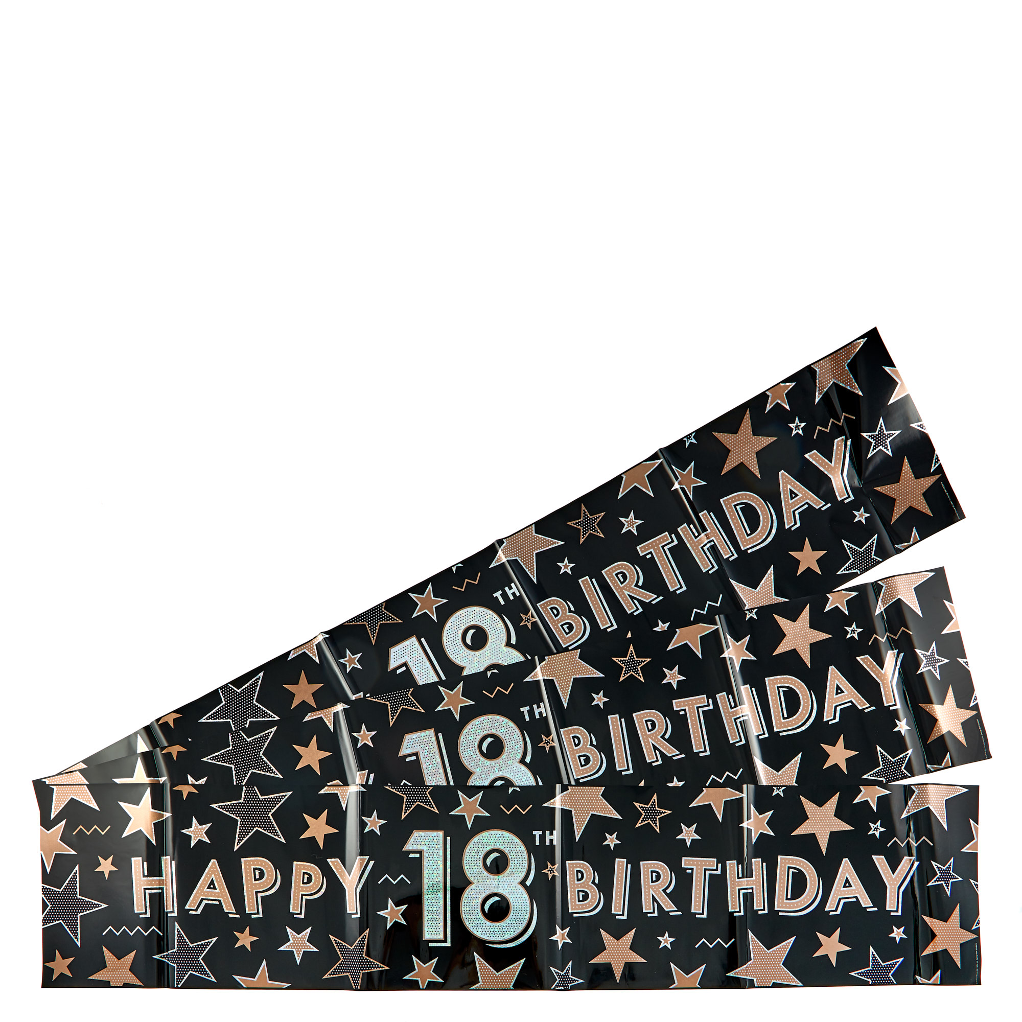 Holographic 18th Birthday Party Banners - Pack Of 3 
