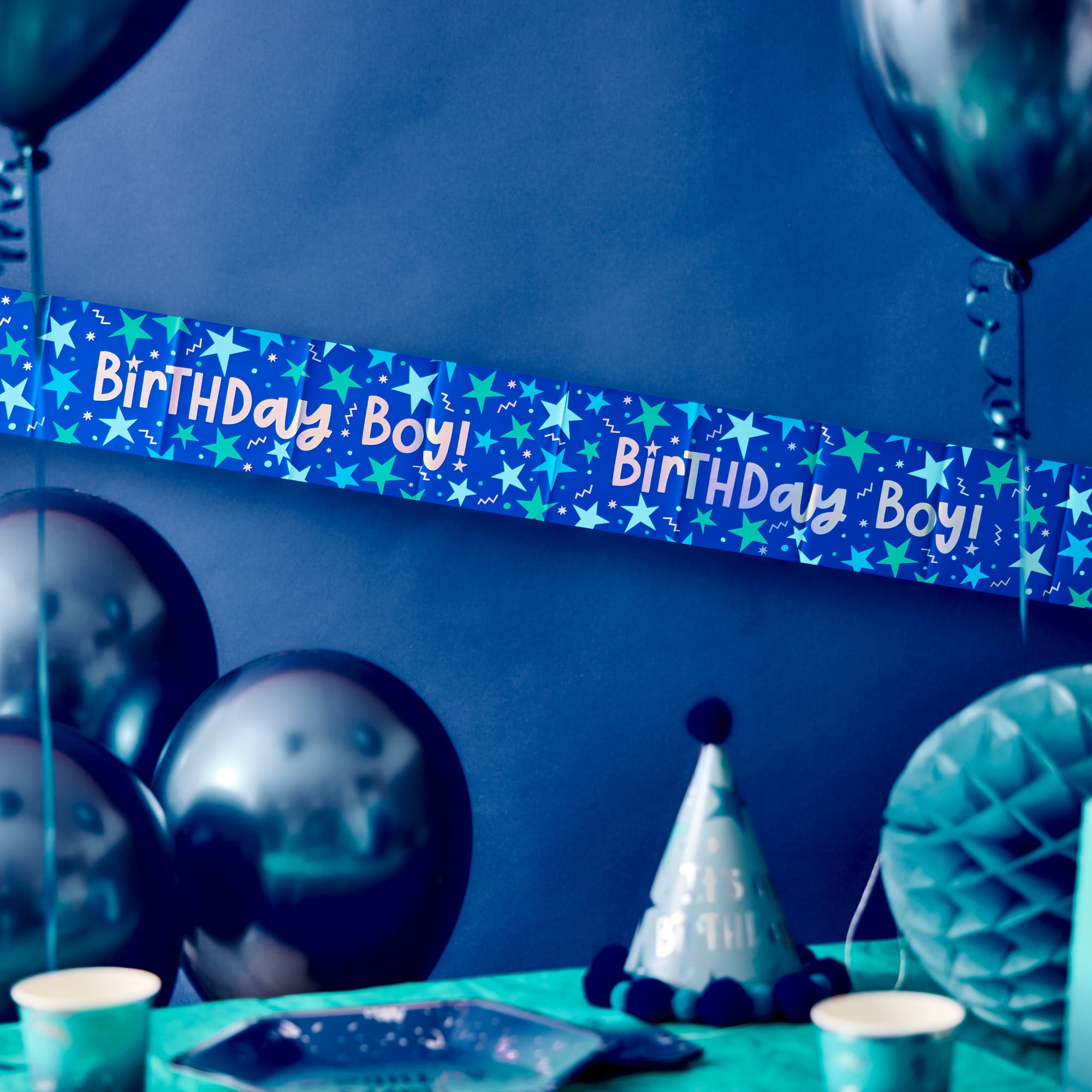 Blue Birthday Boy Banner