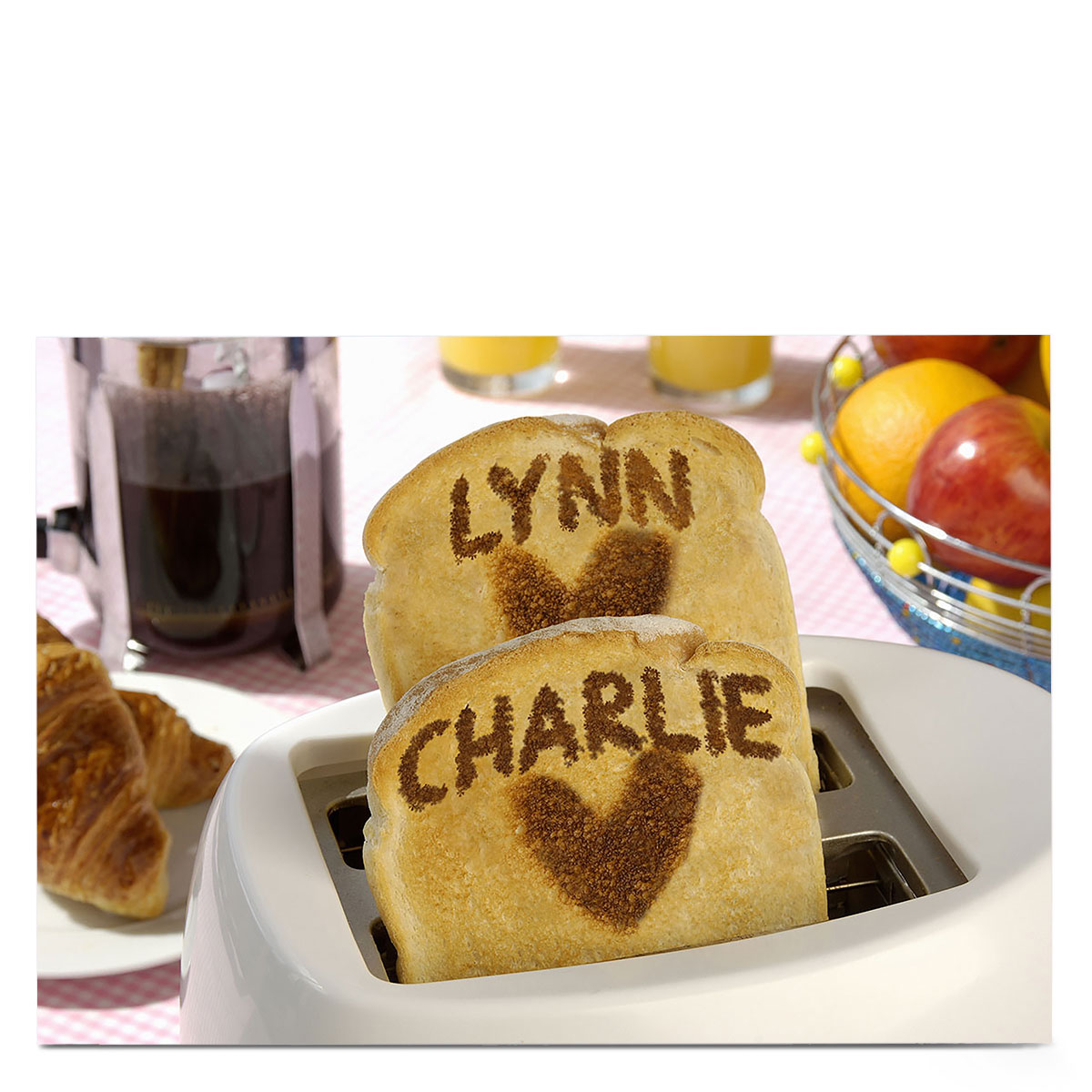 Personalised Card - Heart Toaster