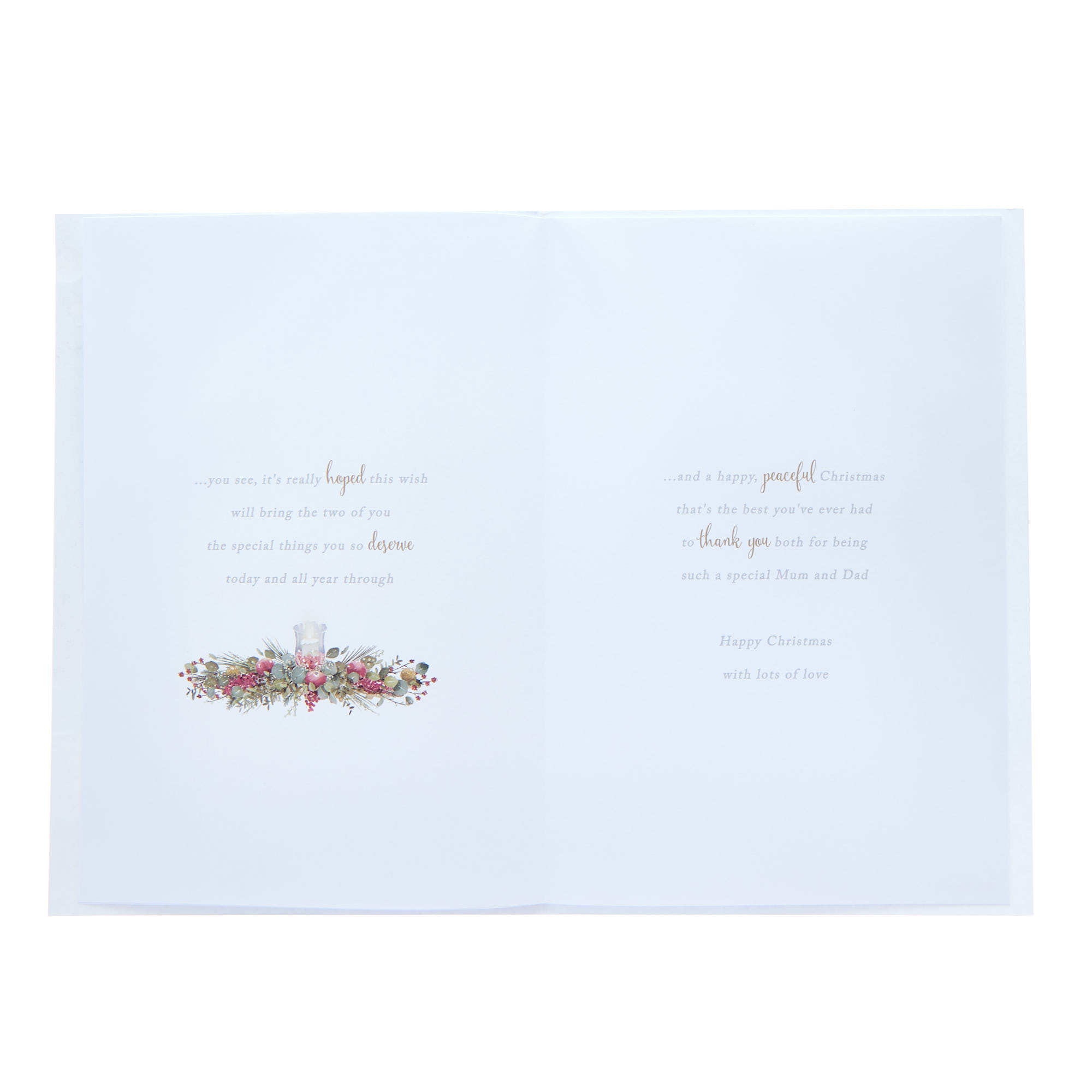 Mum & Dad Festive Dinner Christmas Card
