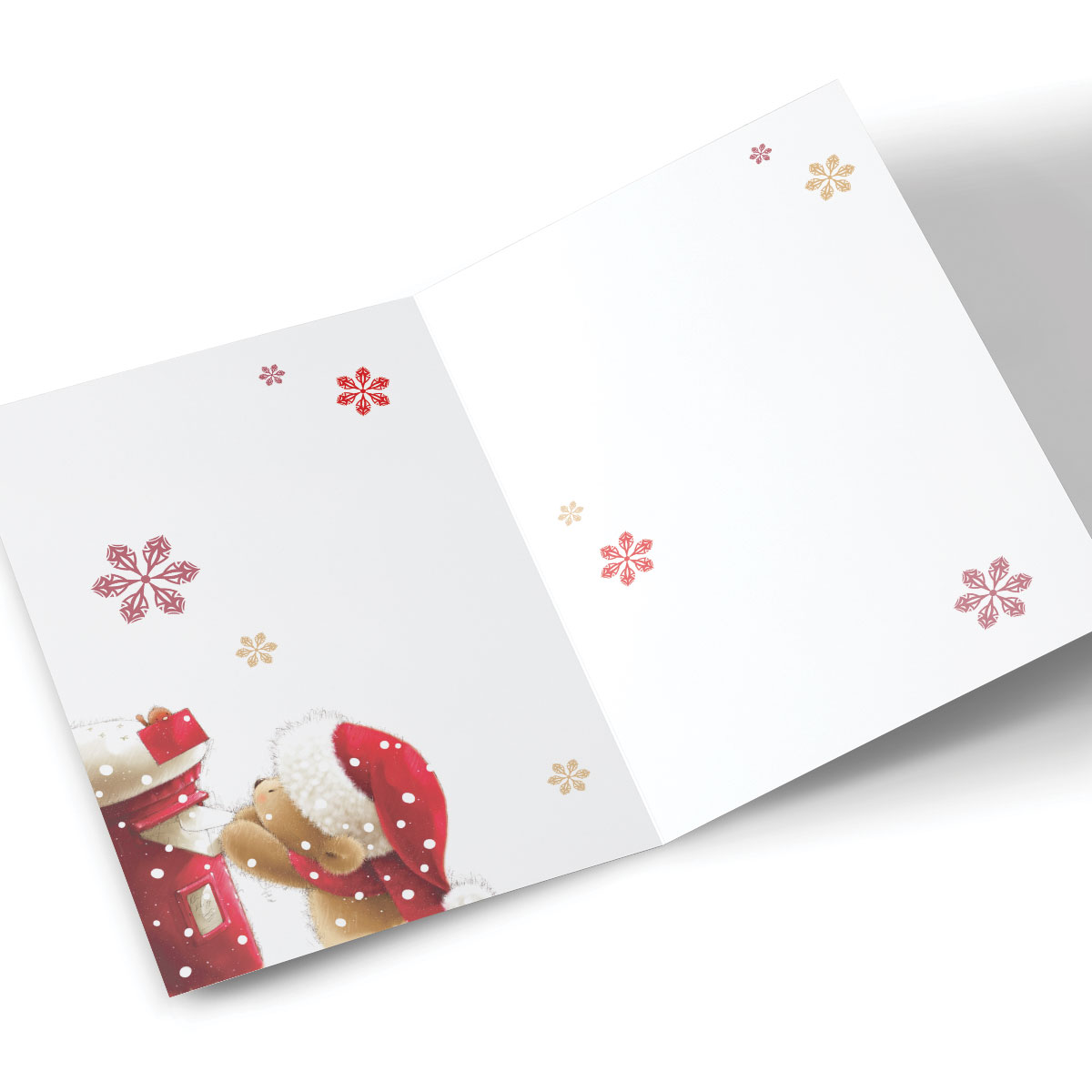 Personalised Christmas Card - Post Box Bear, Any Name