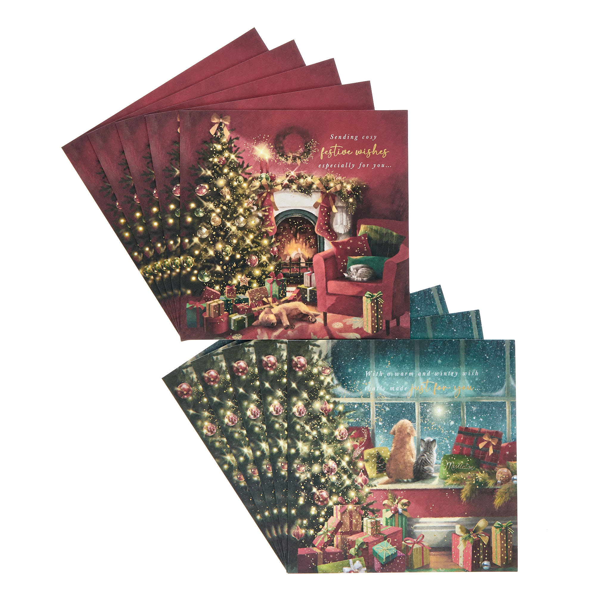 16 Charity Christmas Cards - Gifts & Pets (2 Designs)