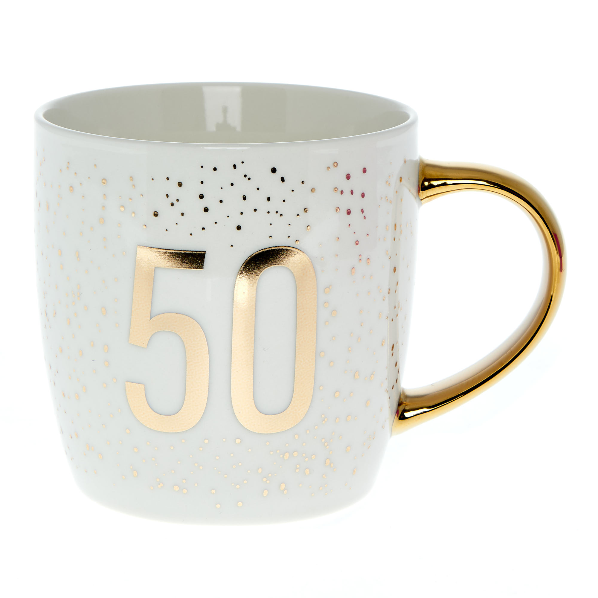 Gold Confetti 50th Birthday Mug