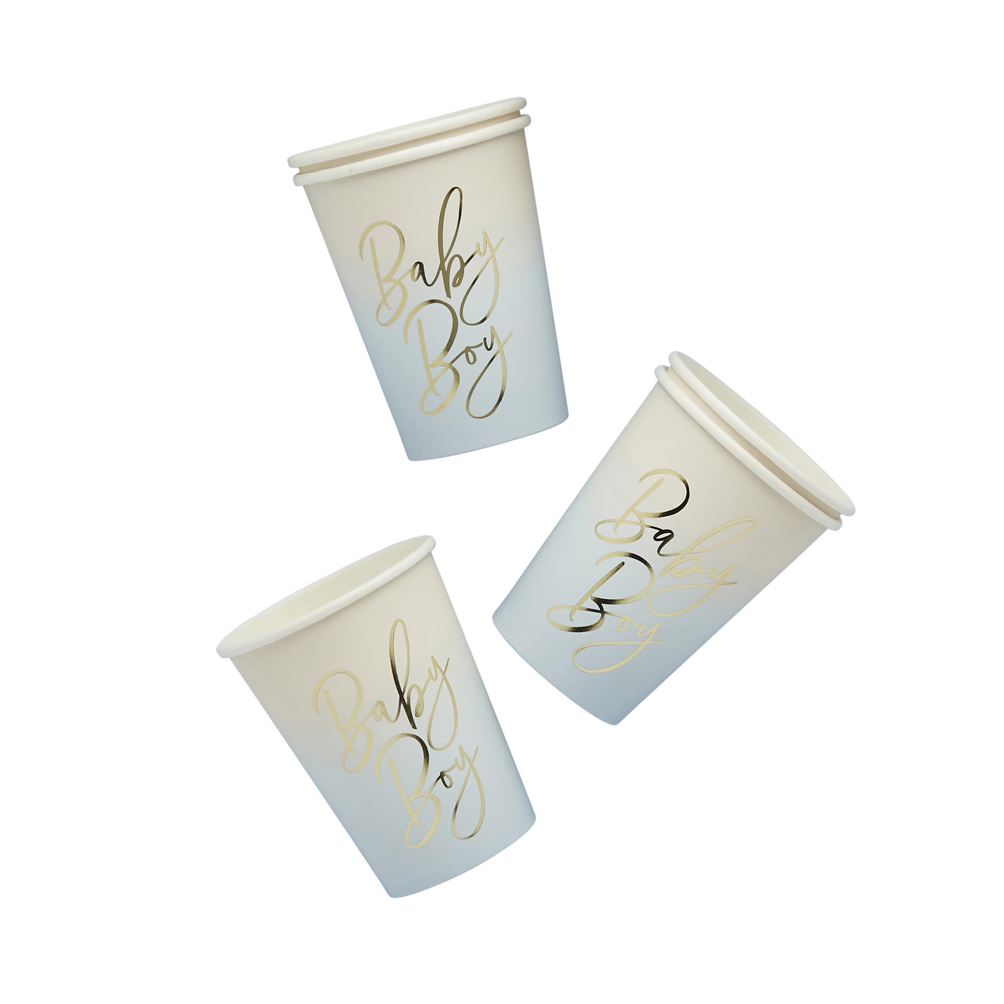 Blue Baby Boy Paper Cups - Pack of 8