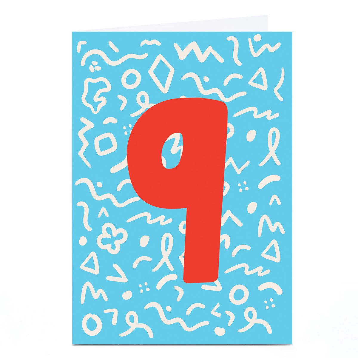 9th Birthday Card - Colourful Doodles