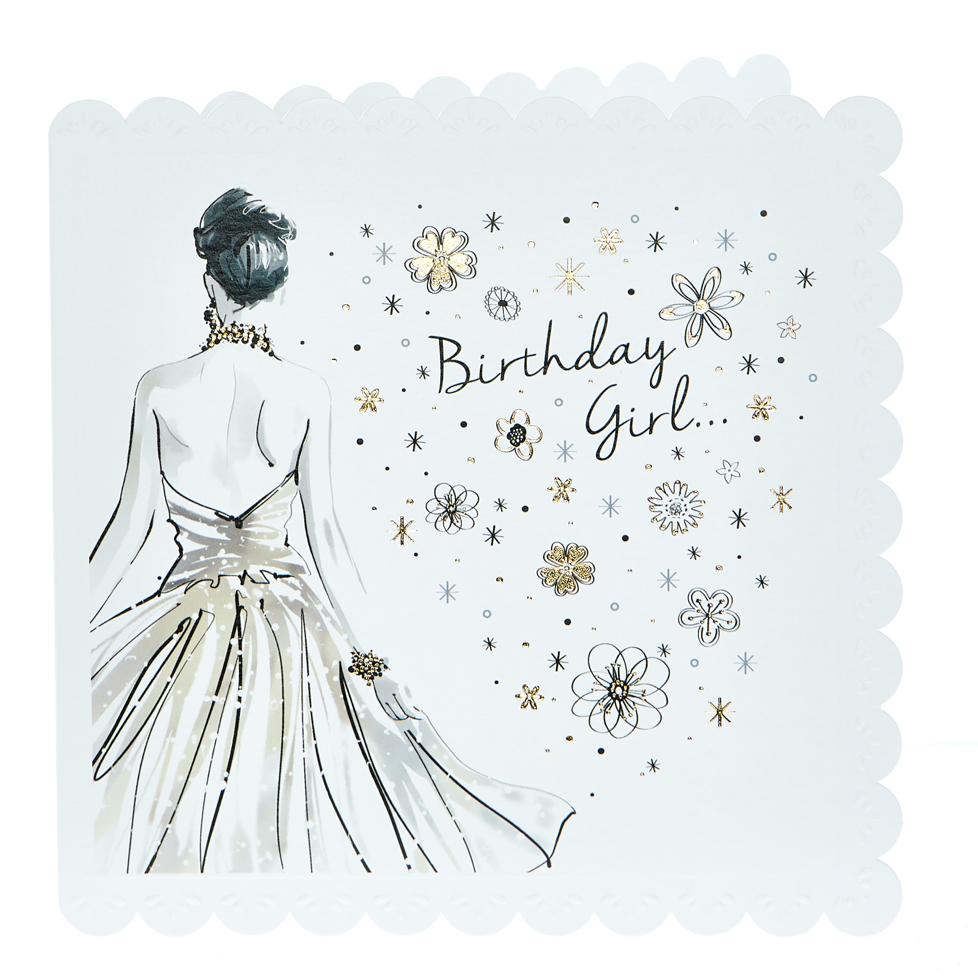 Birthday Card - Girl In A Dress