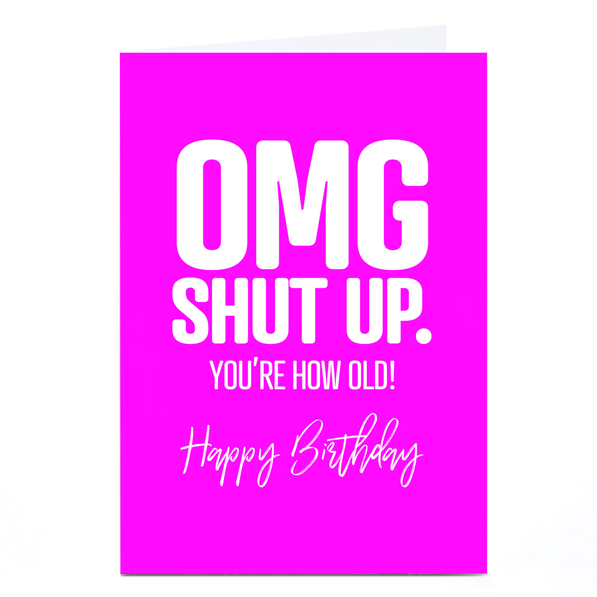 Personalised Punk Birthday Card - OMG Shut Up