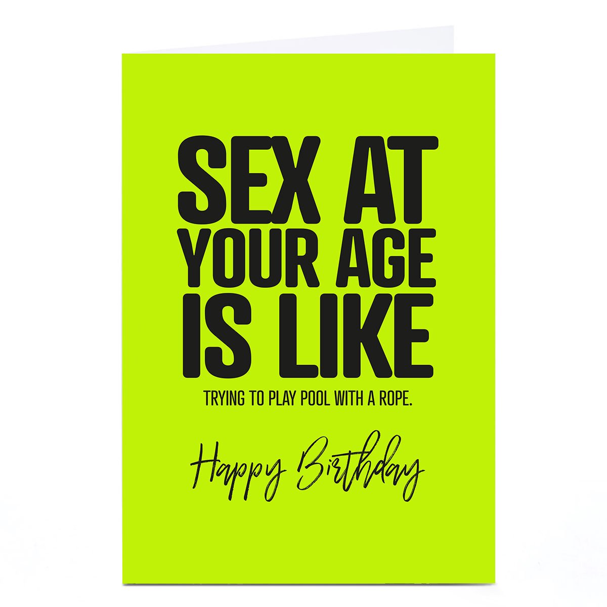 Personalised Punk Birthday Card - Sex At Your Age