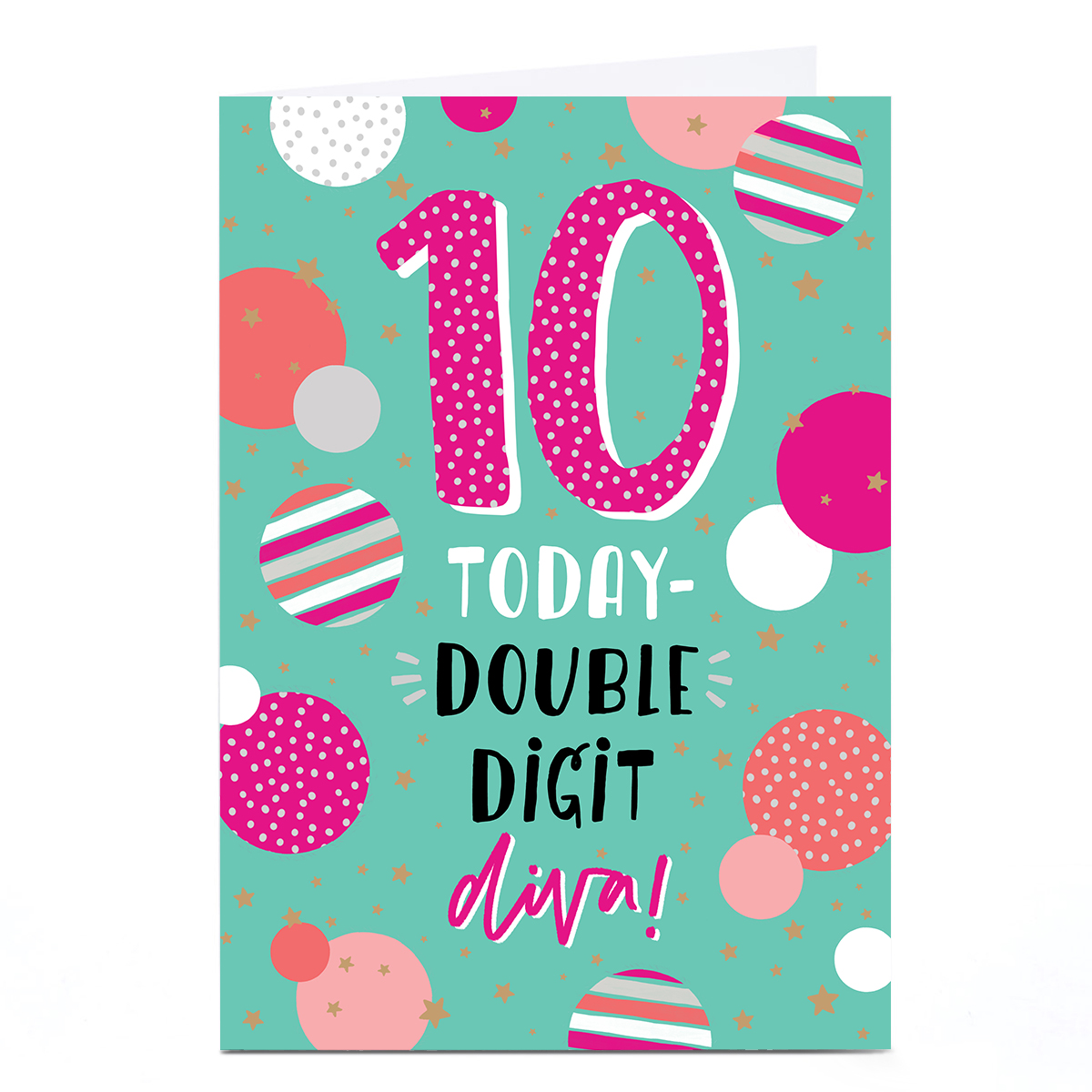 10th Birthday Card - Double Digit Diva