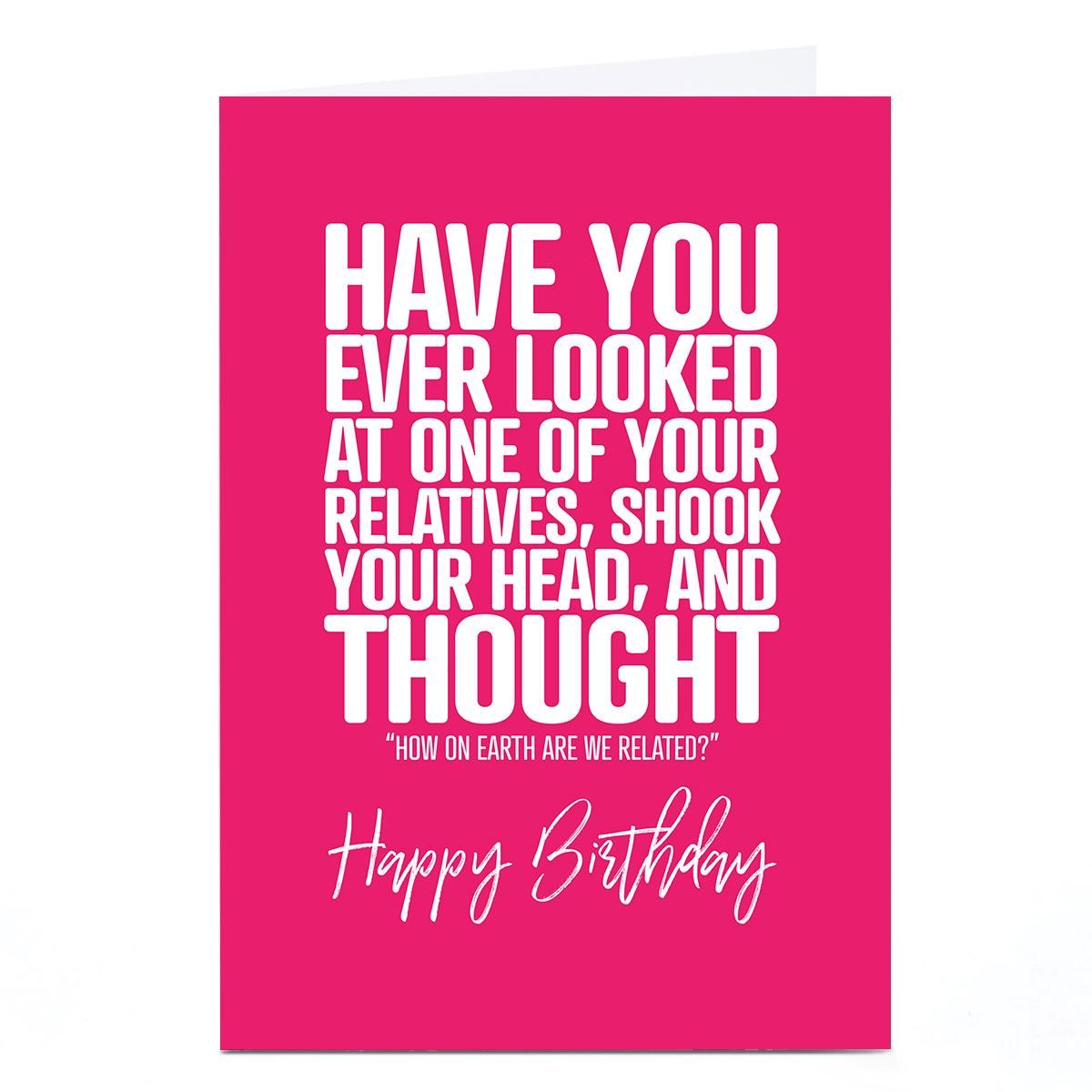 Buy Personalised Punk Birthday Card One Of Your Relatives for GBP 1.