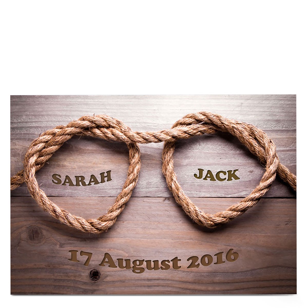 Personalised Wedding Card - Tying The Knot