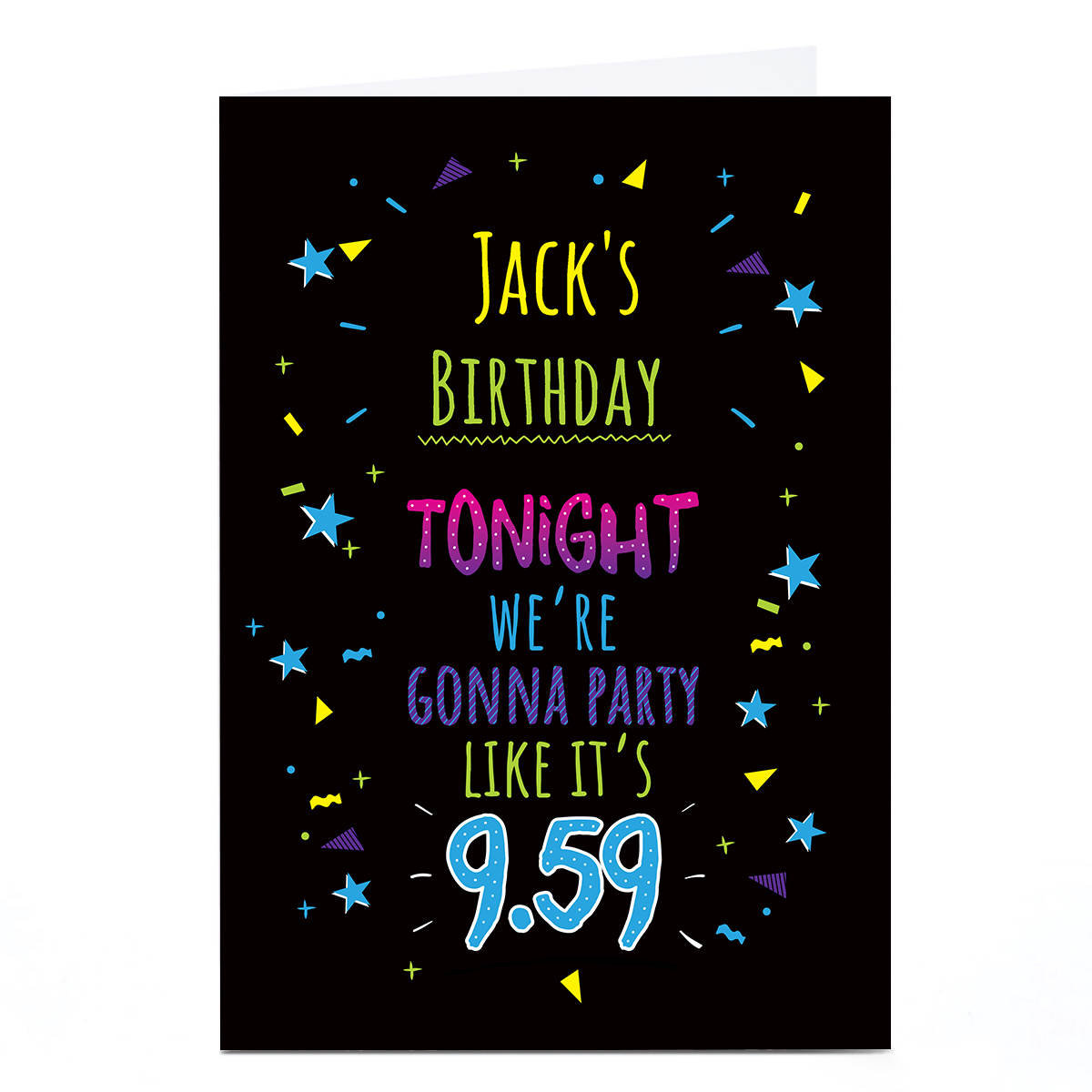 Personalised Lockdown Birthday Card - Gonna party 9:59