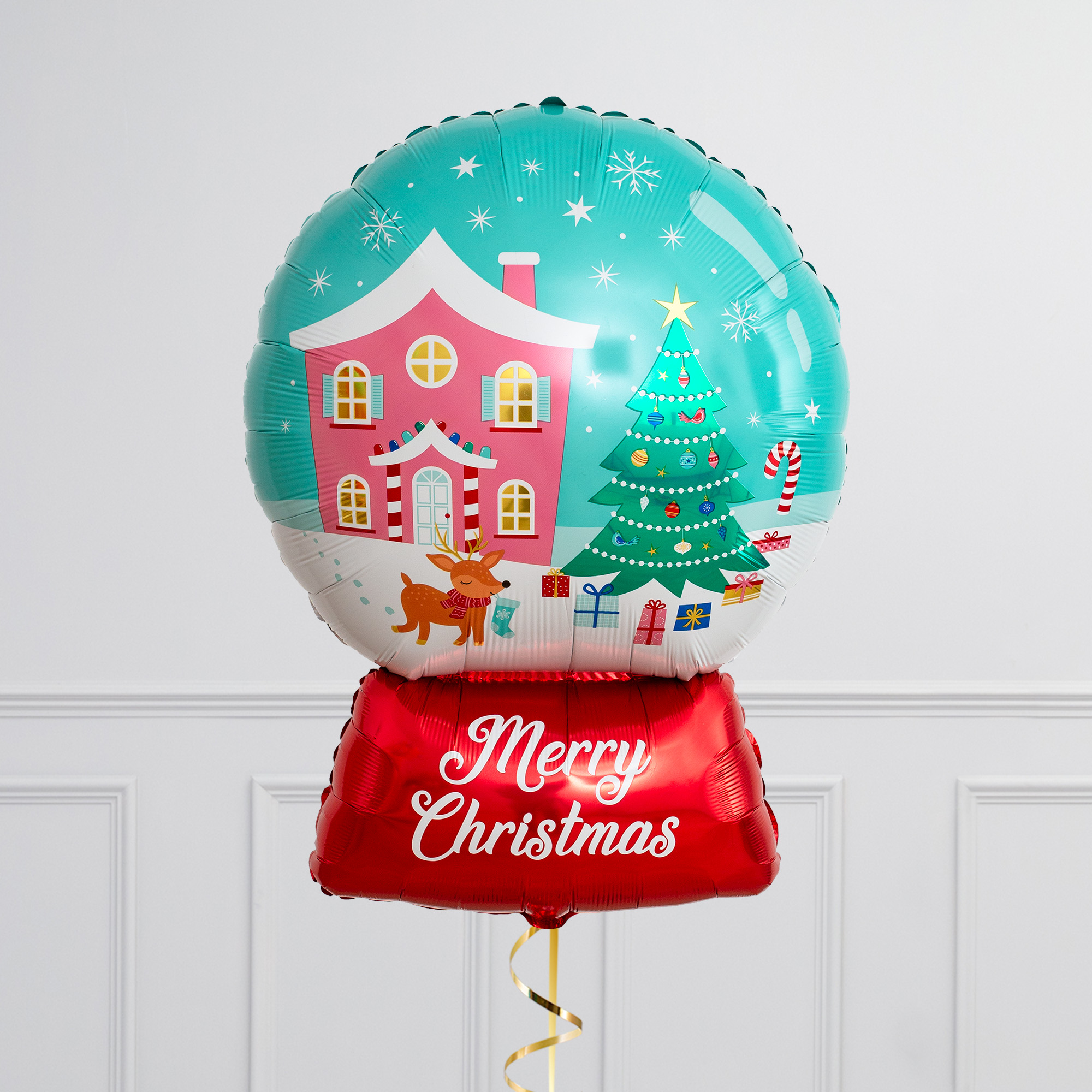 Snow Globe Foil Balloon Package - Delivered Inflated!