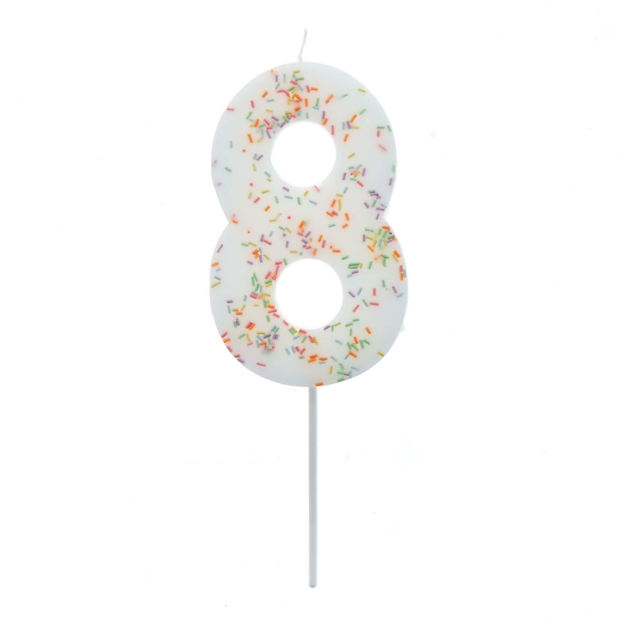 Jumbo Number '8' Sprinkle Candle 