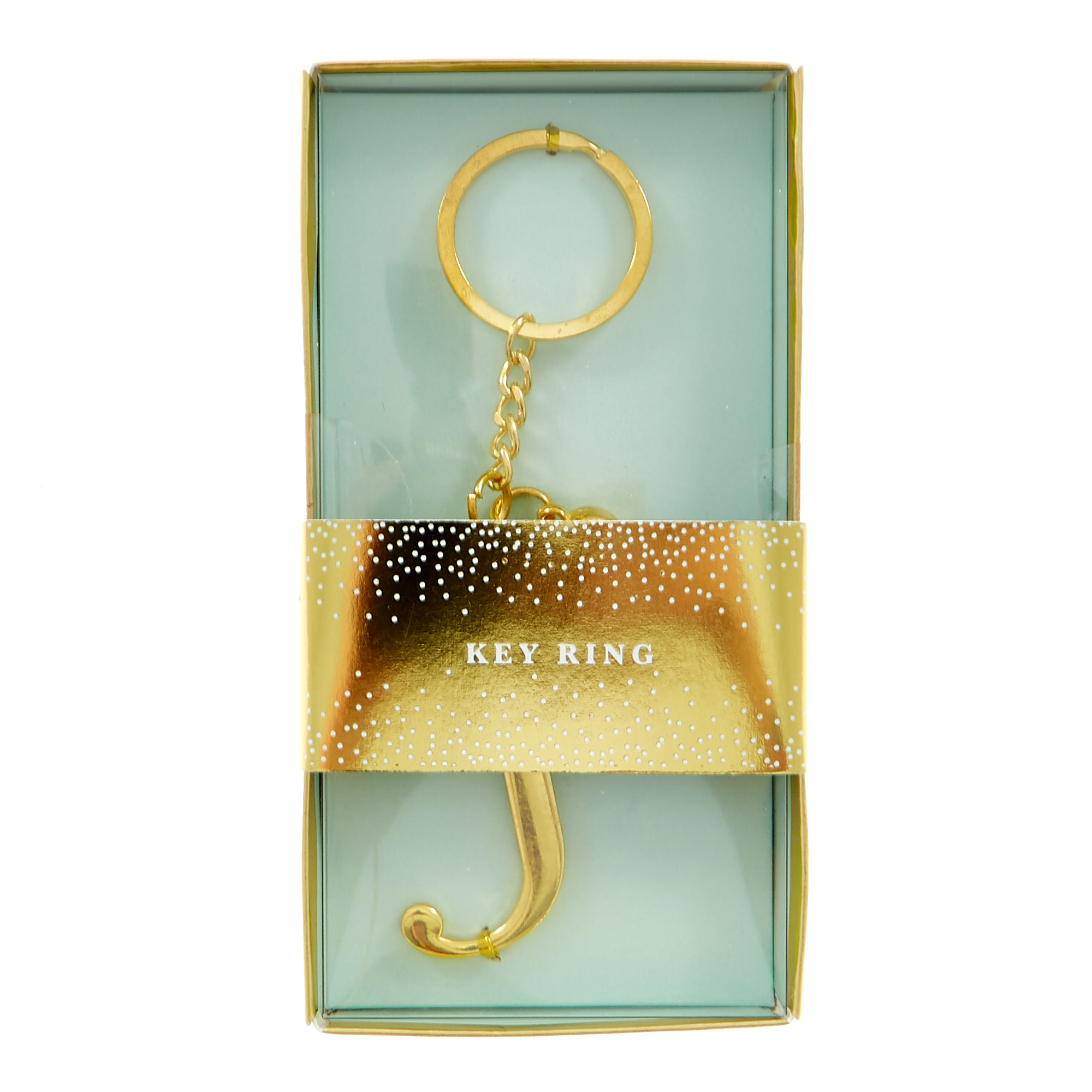 Letter J Key Ring