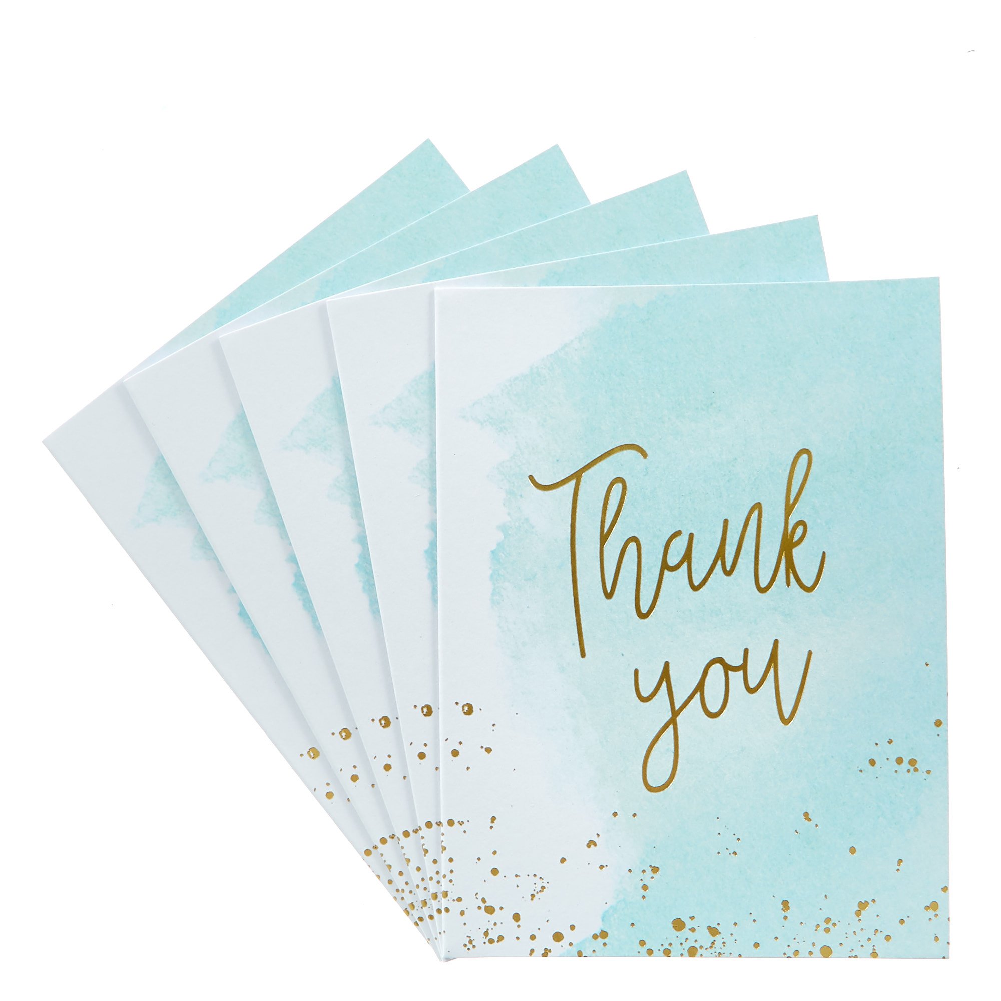 Watercolour Thank You Cards - Pack Of 12