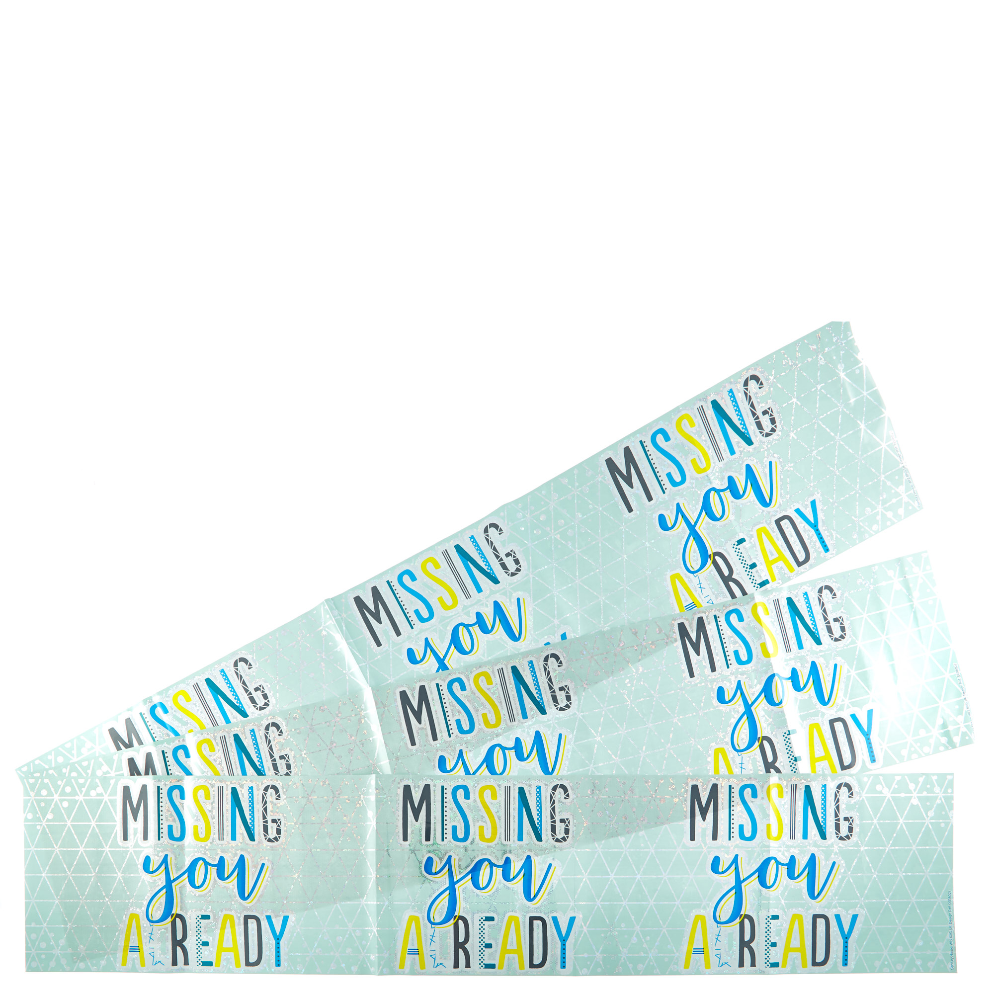 Holographic Missing You Already Leaving Party Banners - Pack Of 3