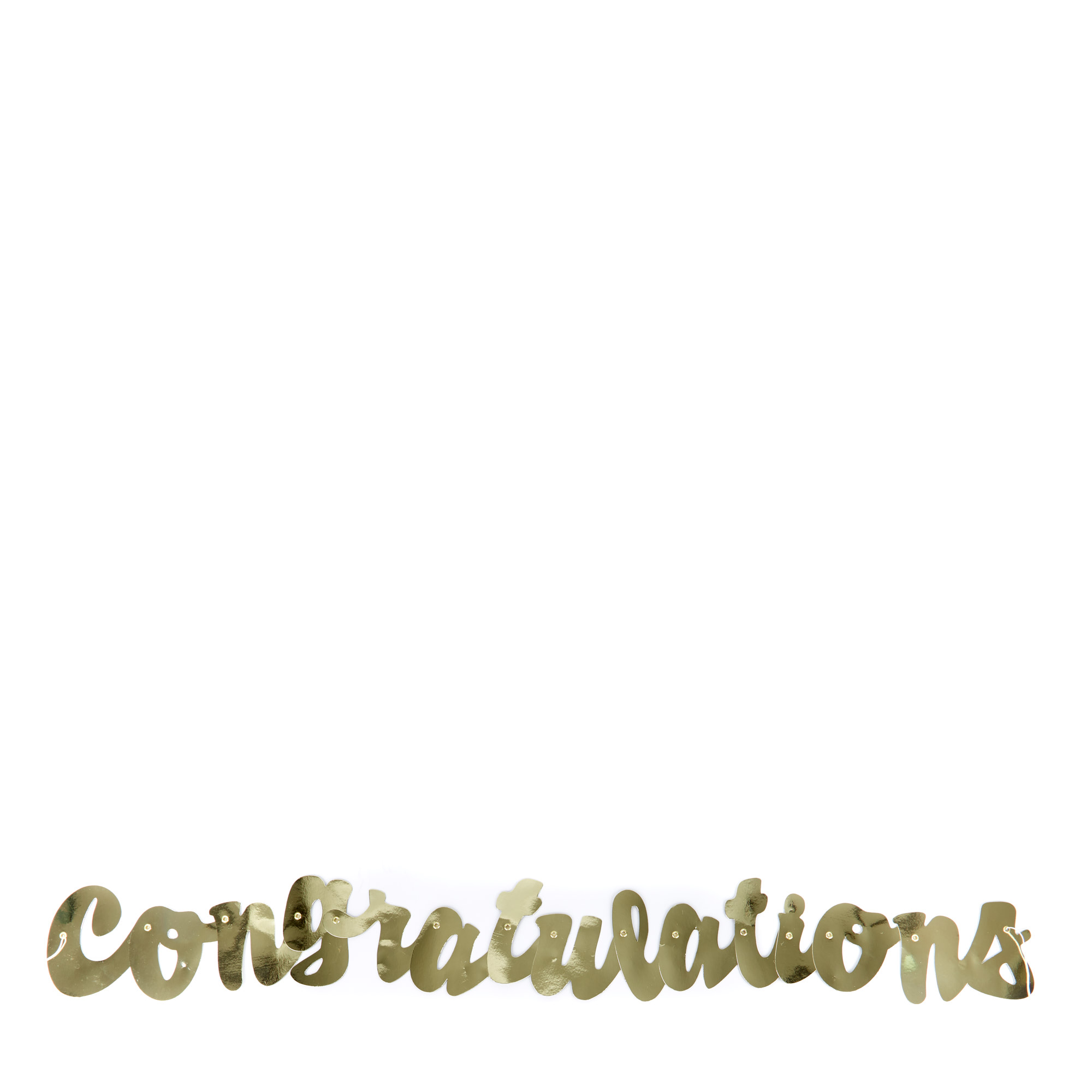 Gold Script Congratulations Banner 