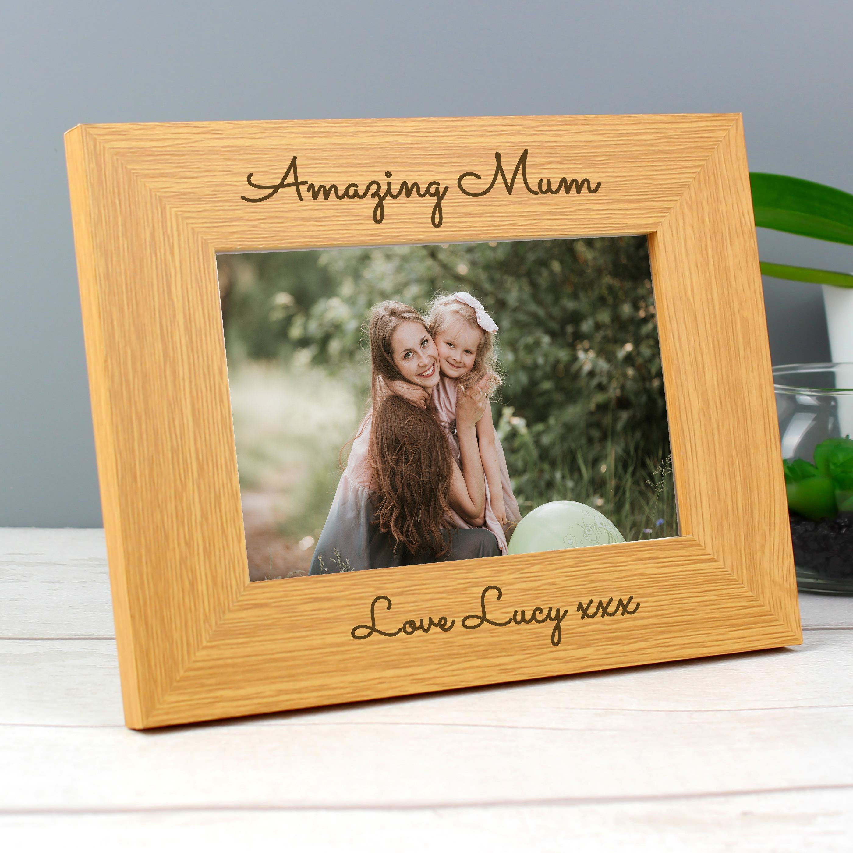 Personalised Wooden Photo Frame - Any Message