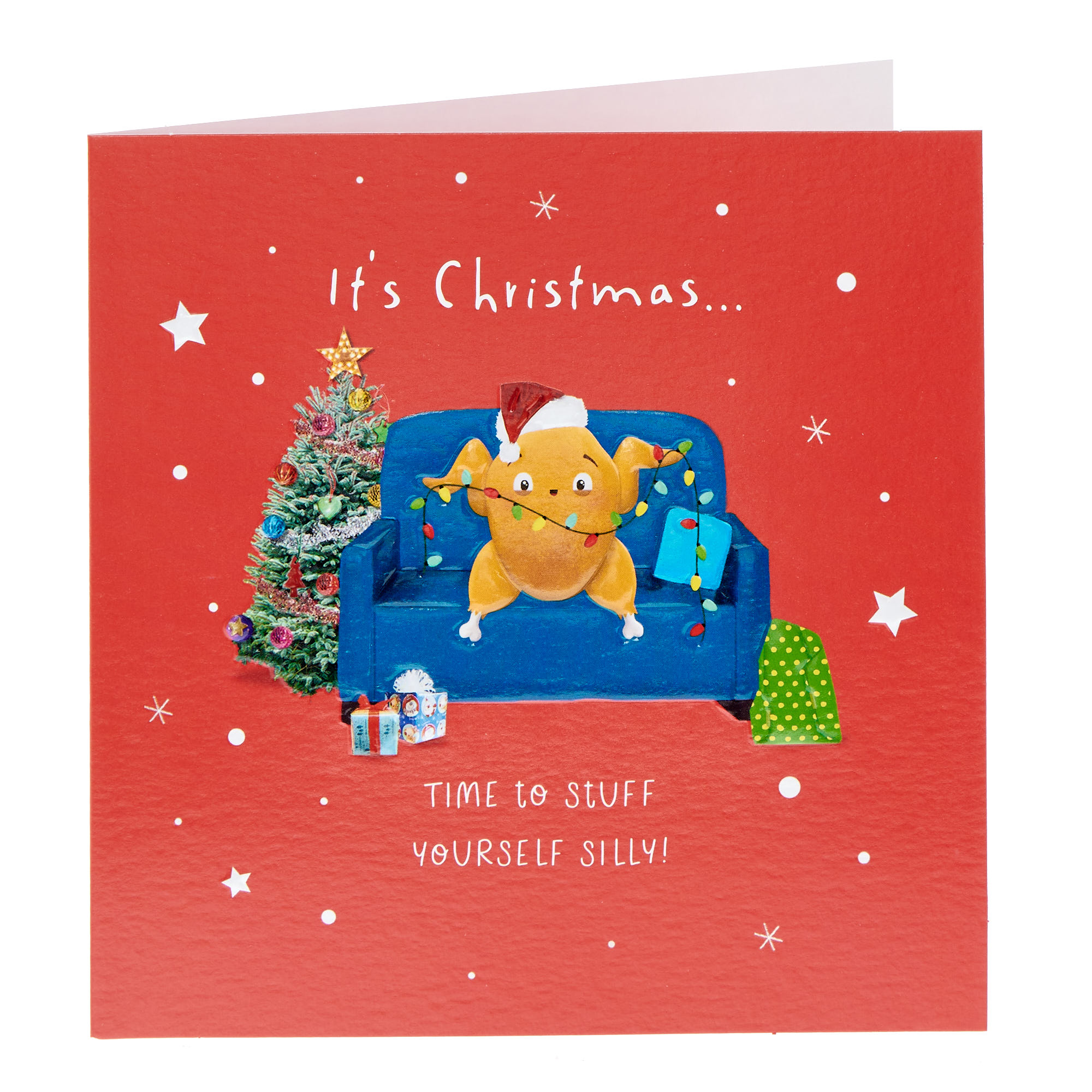 Sofa Turkey Any Recipient Christmas Card