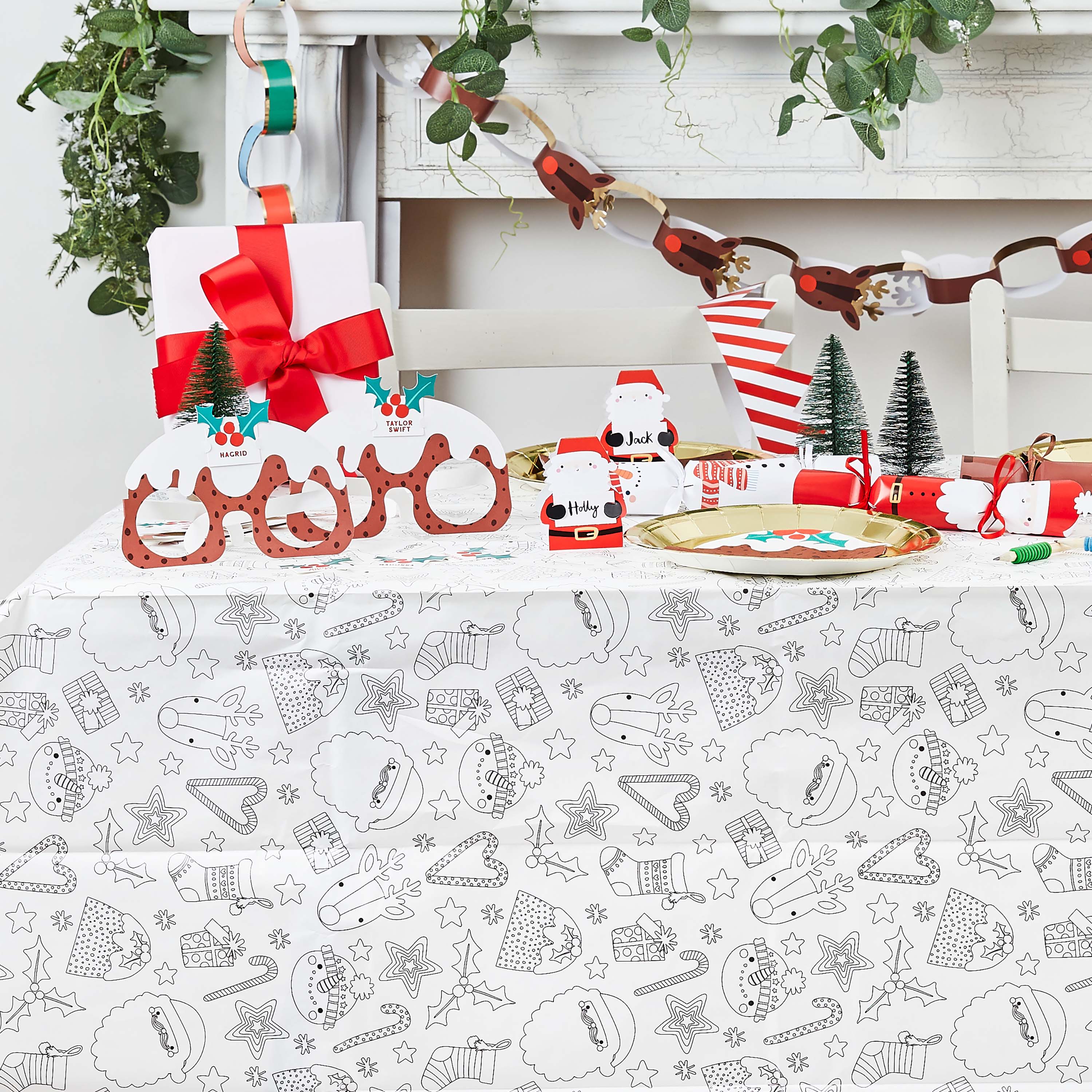 Festive Colour In Paper Tablecloth 