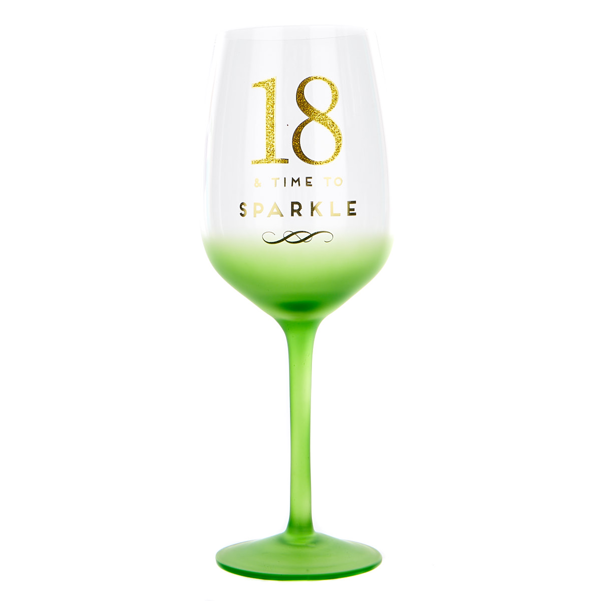 18th Birthday Wine Glass - Time To Sparkle