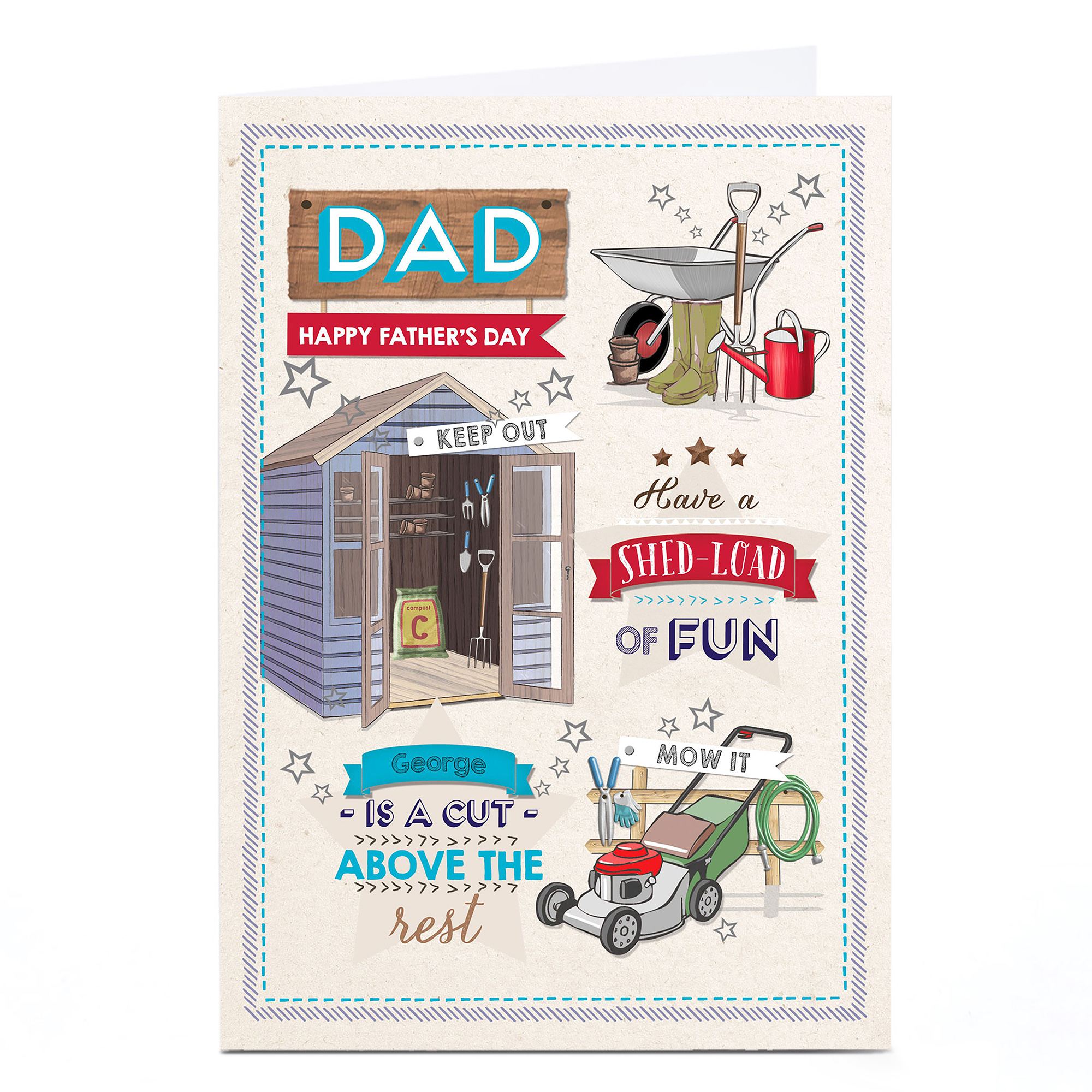 Personalised Father's Day Card - Shed Load of Fun