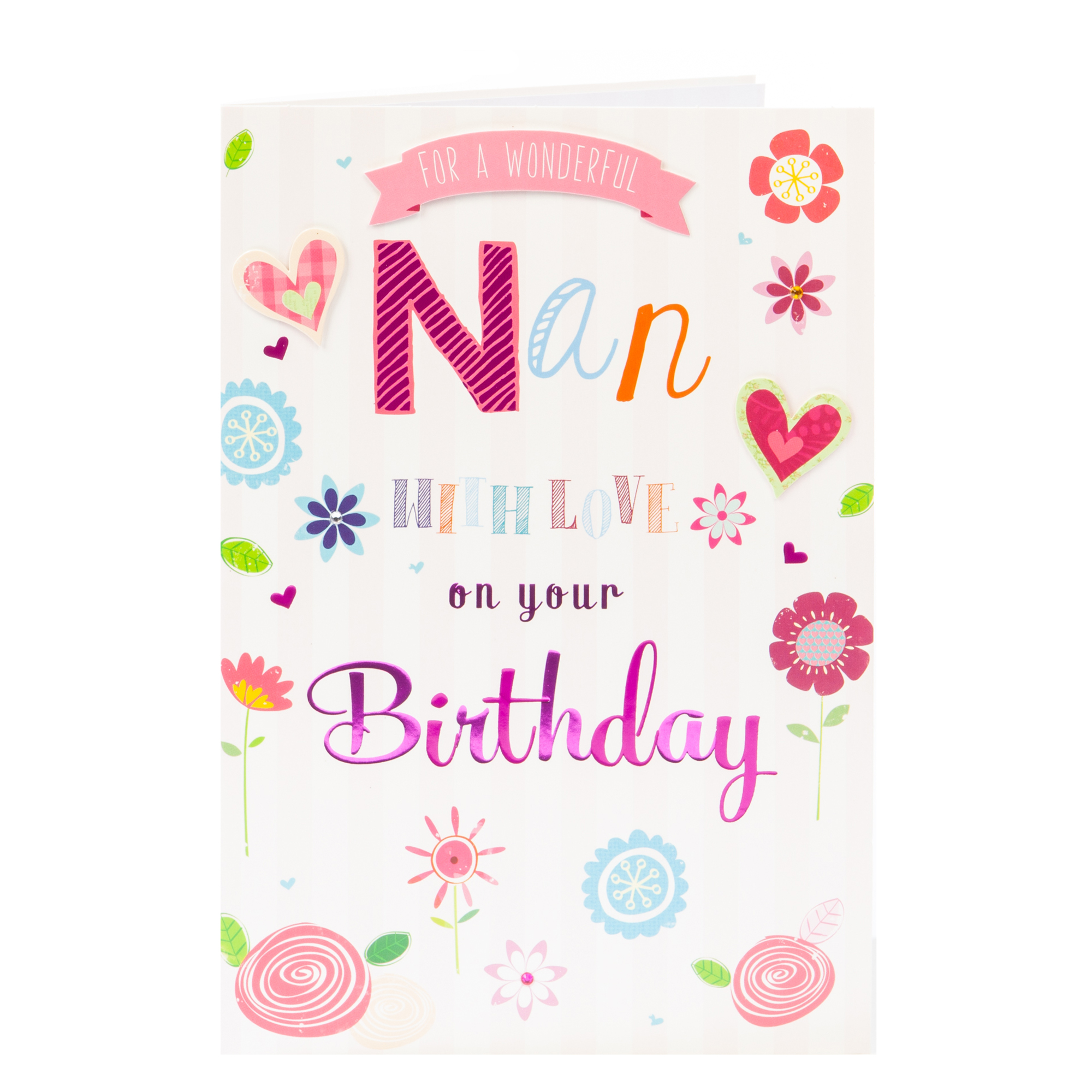 Birthday Card - Wonderful Nan With Love