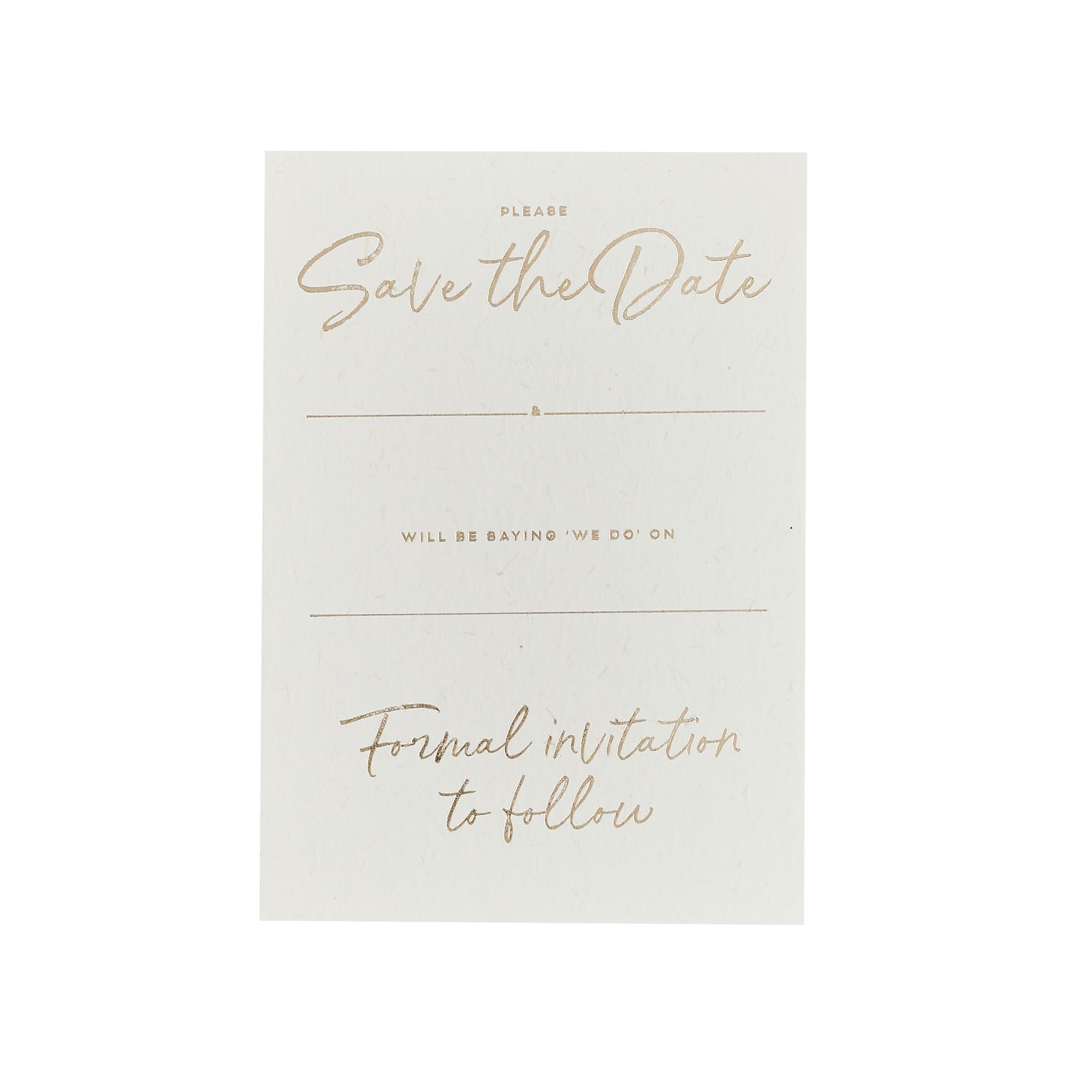 Gold Foiled C7 Wedding Save The Dates - Pack of 20