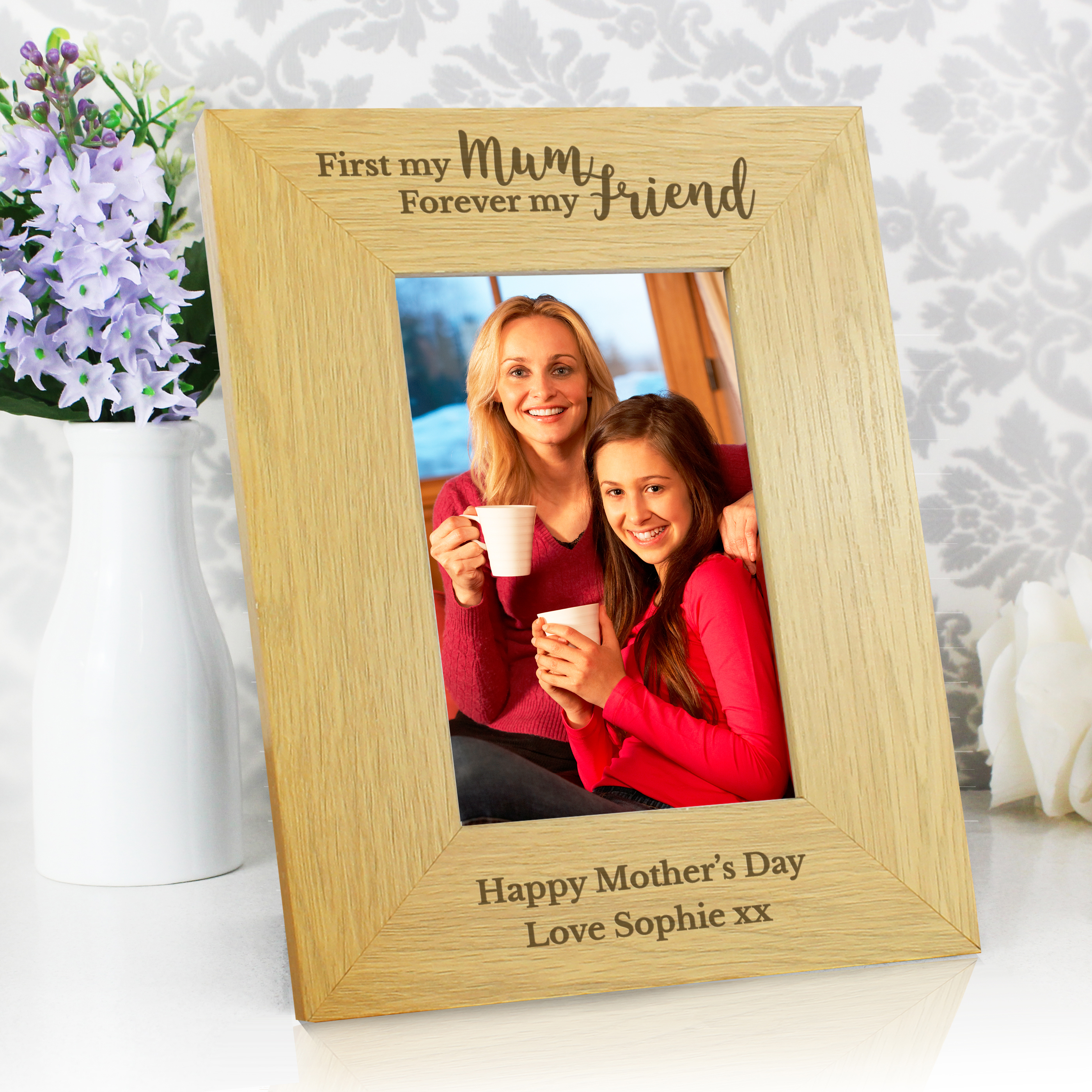 'First My Mum, Forever My Friend' Personalised Photo Frame
