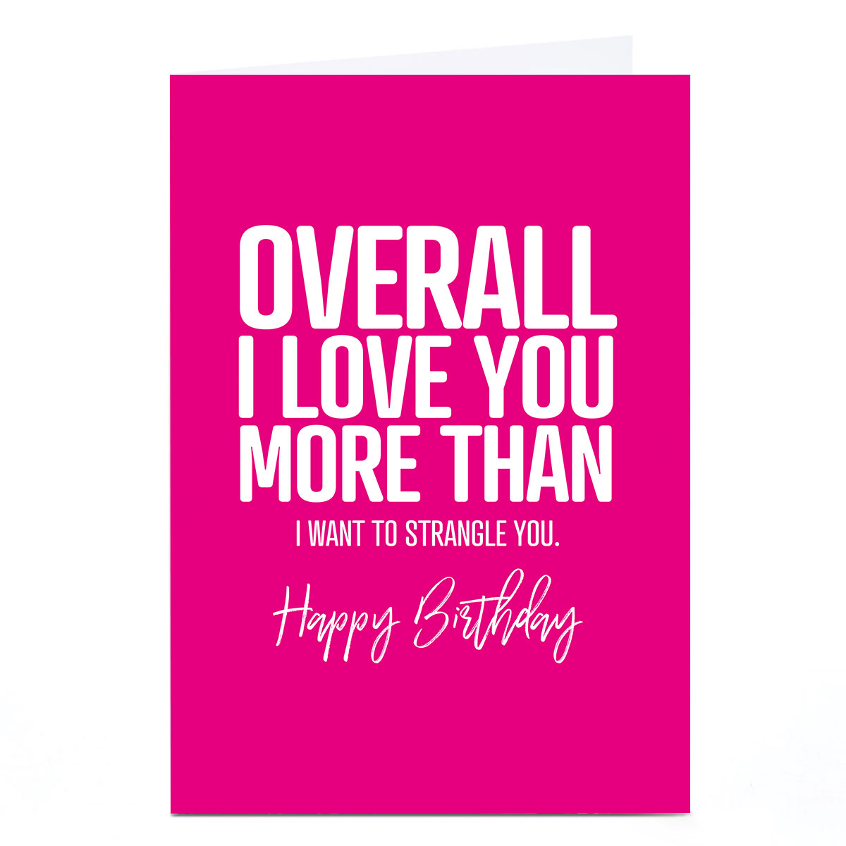 Personalised Punk Birthday Card - Overall I Love You