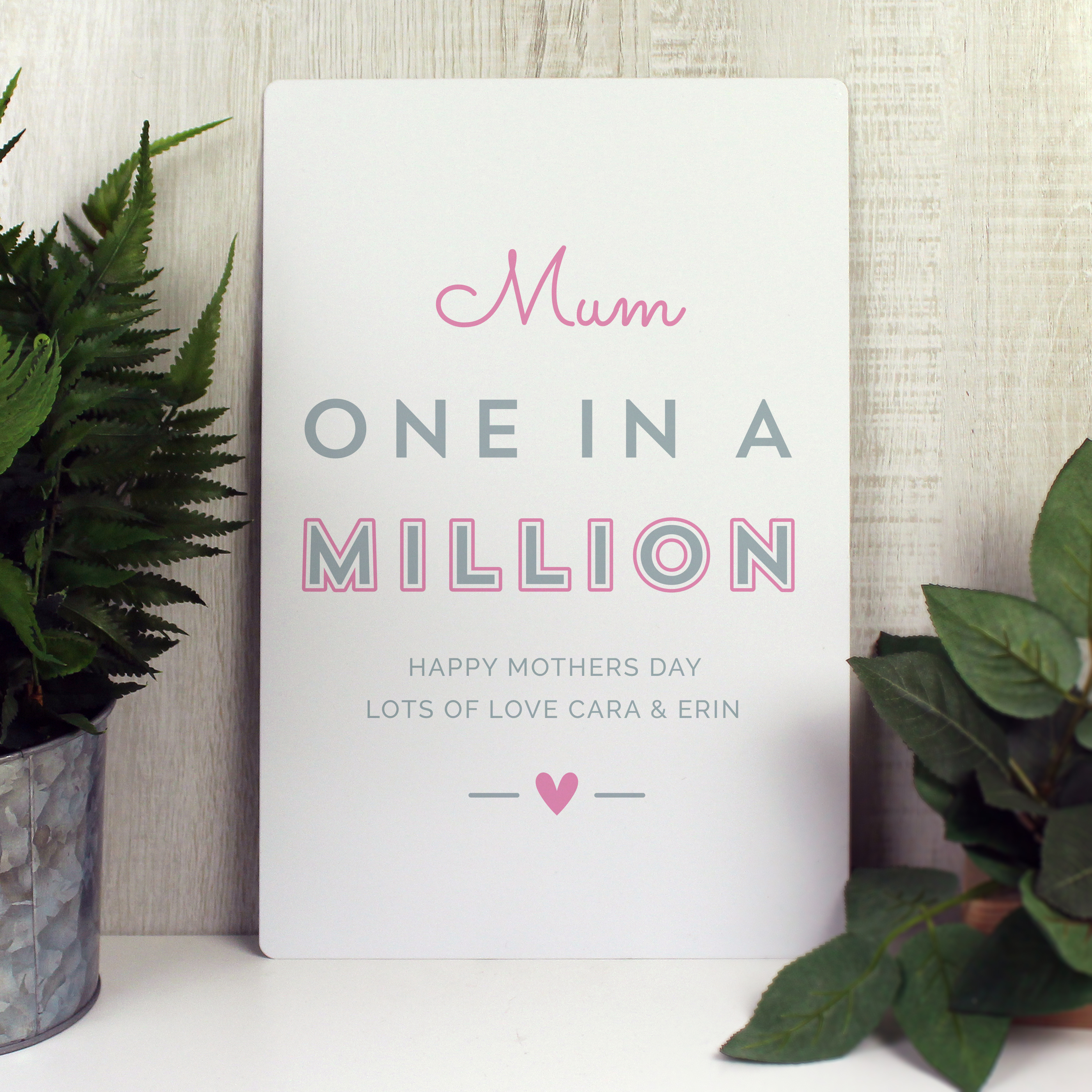 'One In A Million' Decorative Aluminium Sign